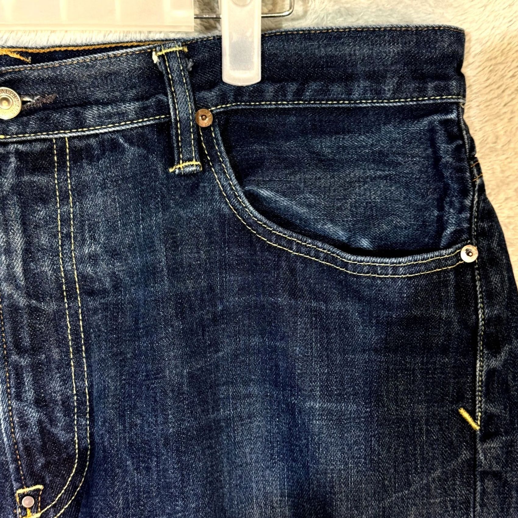 Polo Ralph Lauren Polo Ralph Lauren Jeans Men’s 38 x 32 Blue Denim Mid-Rise Straight Leg 5-Pocket Button Zip Fly Size US M / EU 48-50 / 2 - 4 Thumbnail