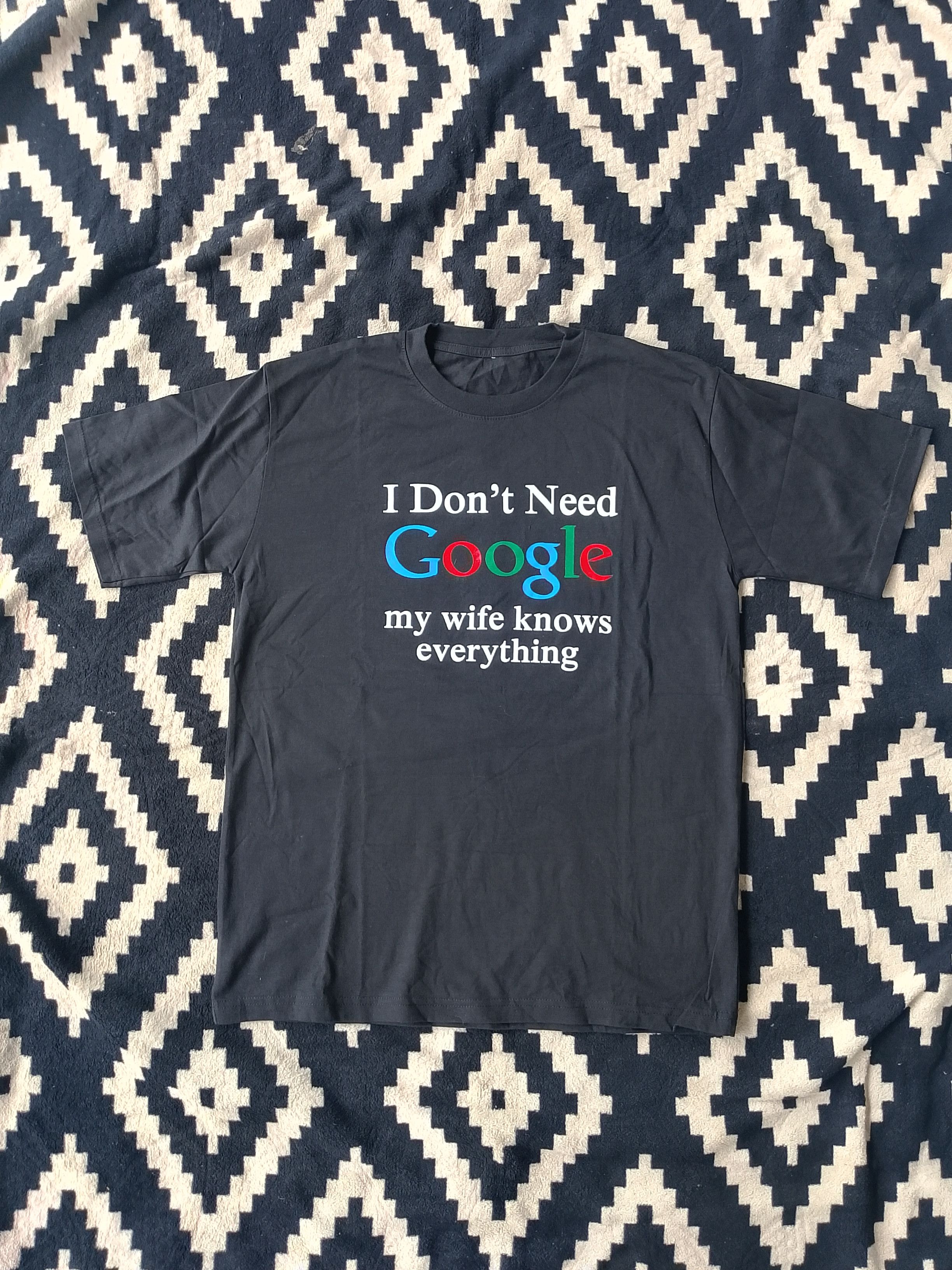 Other Found Object Ironic Google Tee - I Don't Need Google - Black Size US L / EU 52-54 / 3 - 3 Thumbnail