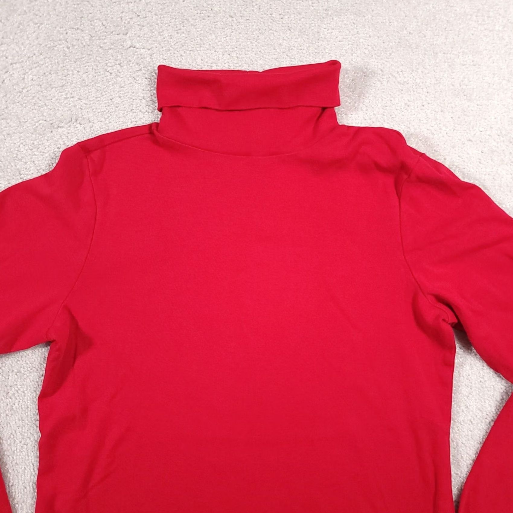 Vintage Christopher & Banks Women’s L Red Long Sleeve Turtleneck Shirt Layer Your Look Size L / US 10 / IT 46 - 3 Thumbnail