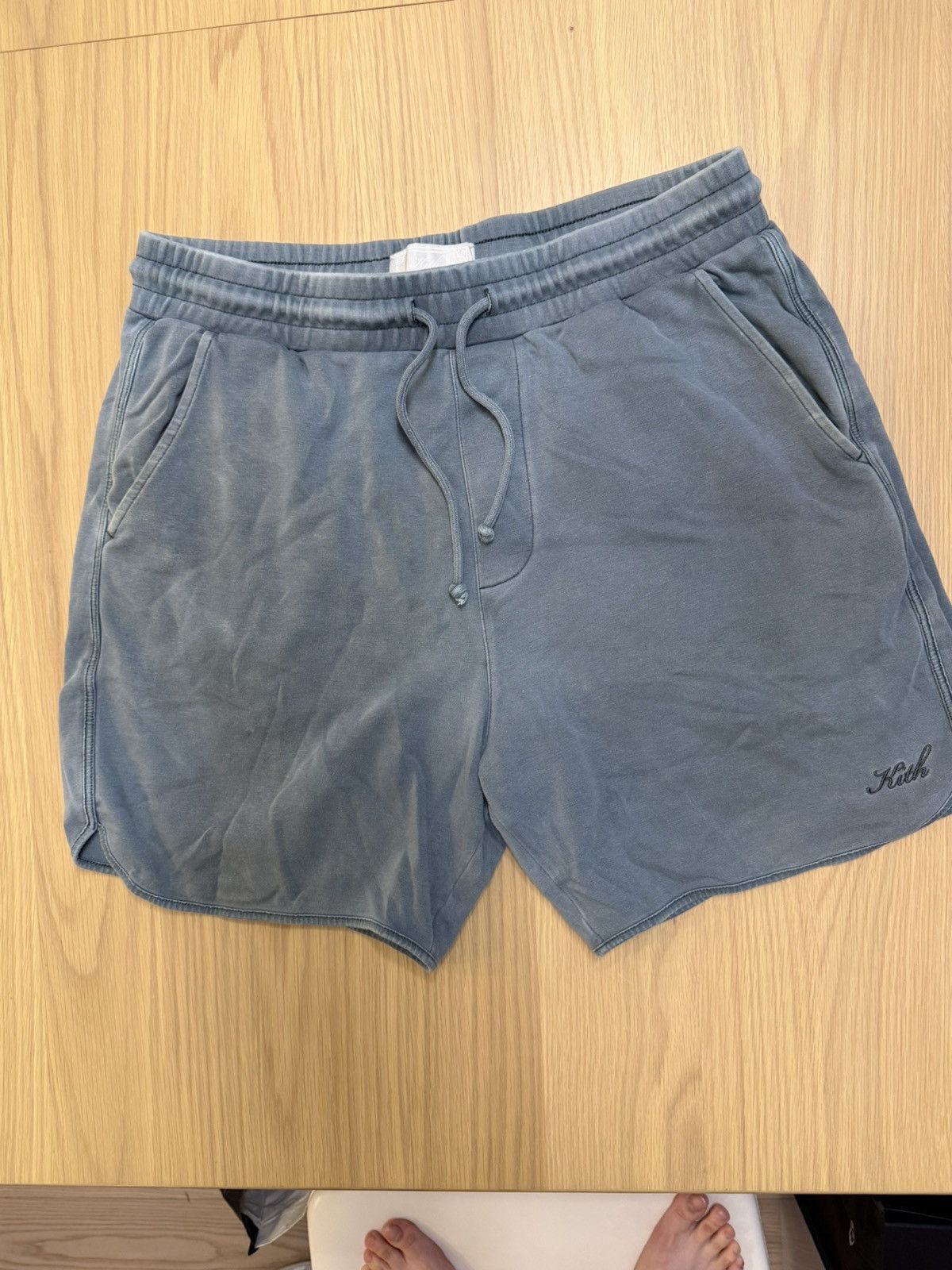 Kith Kith Script Logo Washed Sweat Shorts — Medium Size US 32 / EU 48 - 8 Thumbnail
