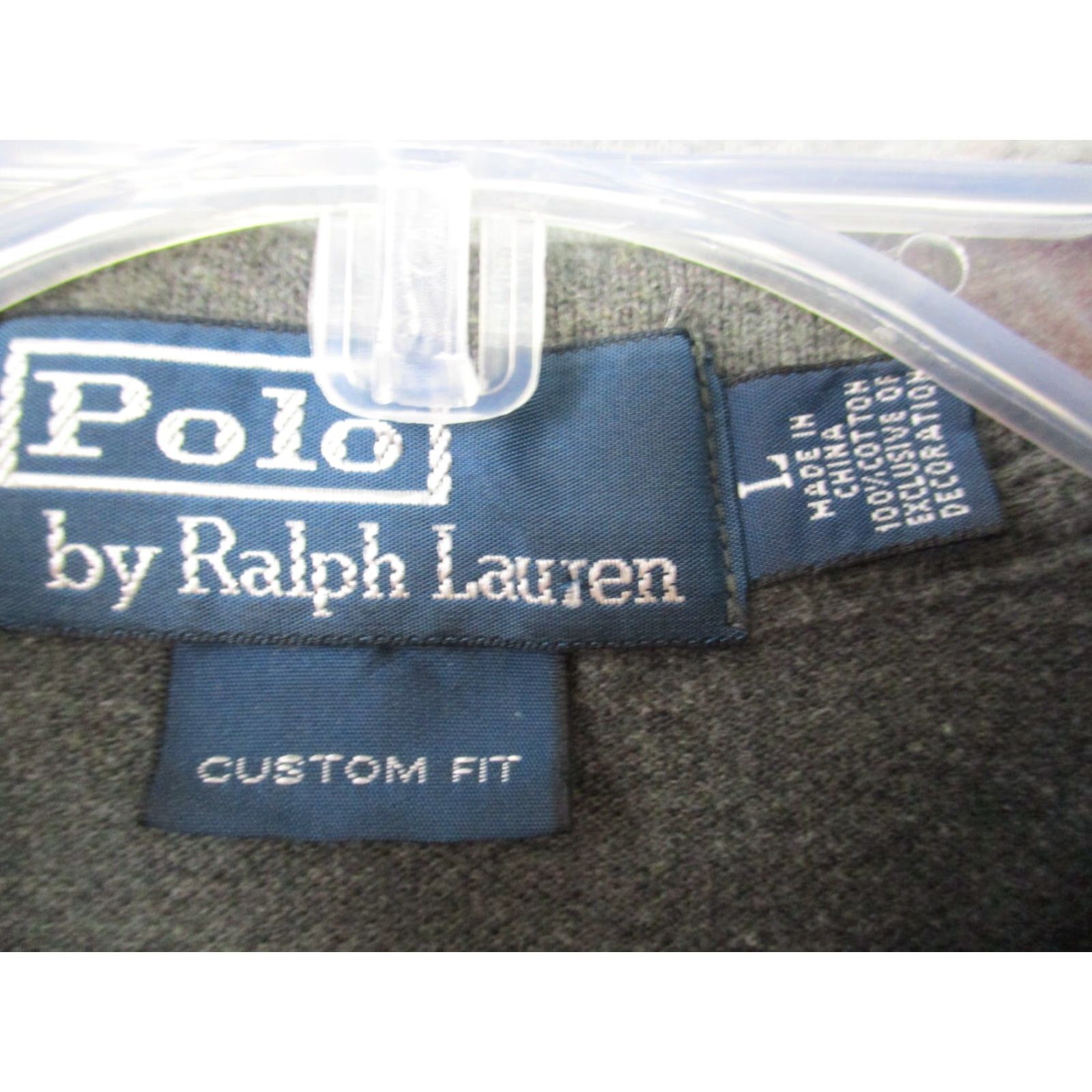 Polo Ralph Lauren Polo Ralph Lauren Polo Shirt Large Mens Custom Fit Gray Short Sleeve Cotton Size US L / EU 52-54 / 3 - 3 Thumbnail