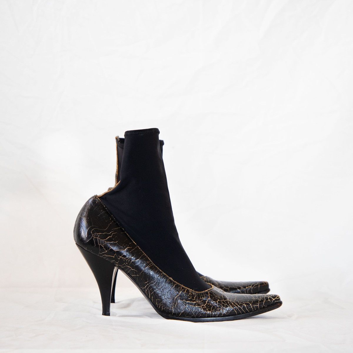 Miu Miu Miu Miu FW 2001 'Cracked' Sock Pumps Size US 10 / IT 40 - 3 Thumbnail