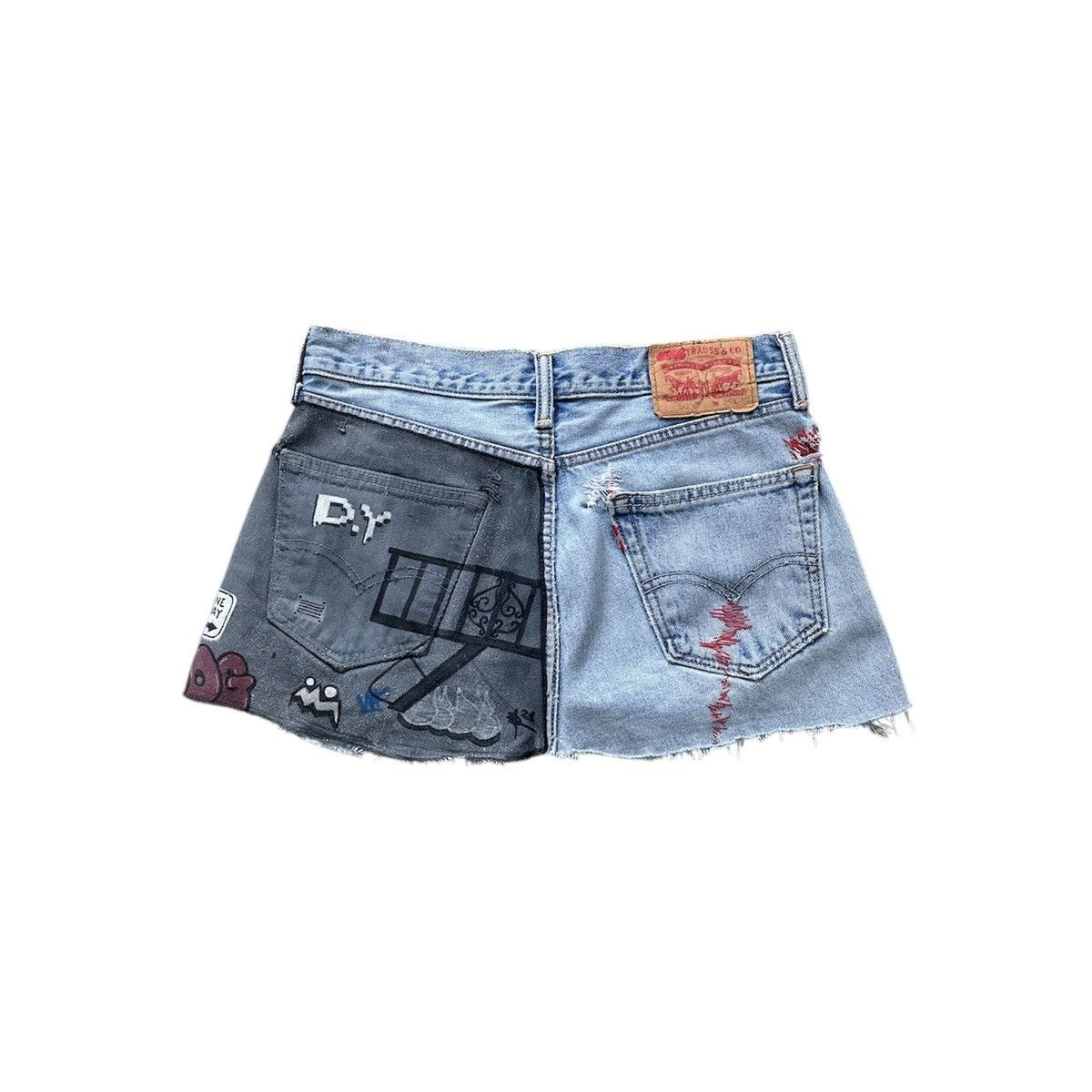 Other 1 OF 1 « Dylan Audigier » Denim Graffiti Skirt Size 29" - 1 Thumbnail