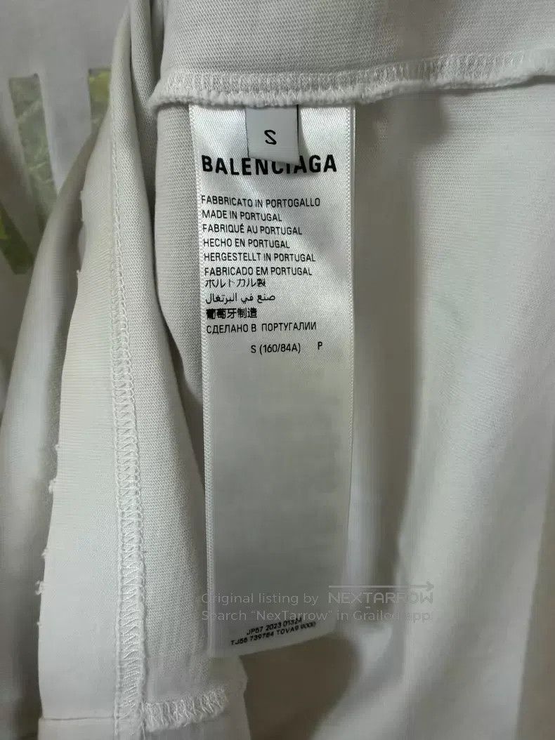 Balenciaga Balenciaga Tape Logo Short Sleeve T-Shirt Size US S / EU 44-46 / 1 - 4 Thumbnail