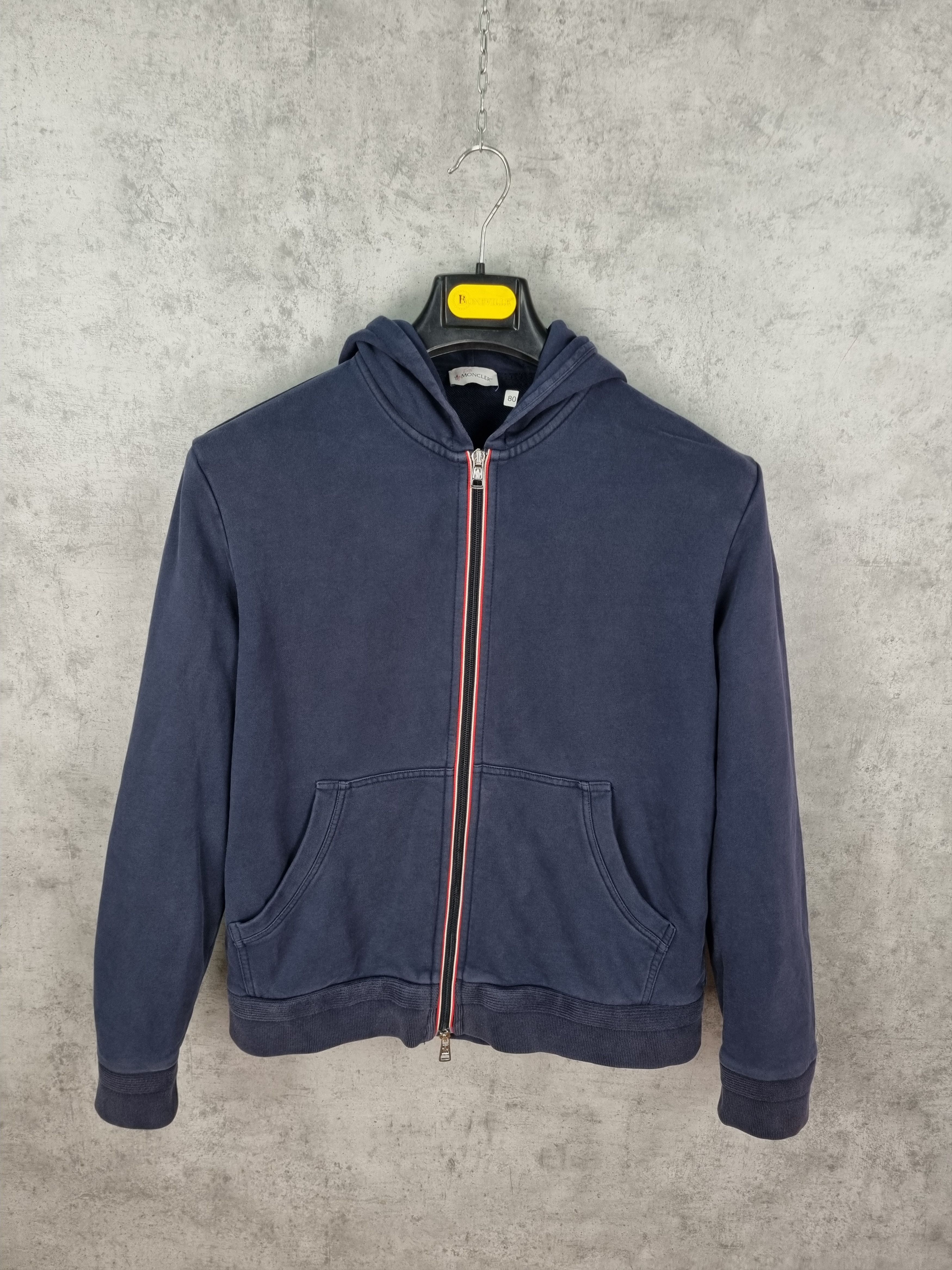 Moncler × Vintage Faded Moncler Knitted Zip Up Hoodie Size US M / EU 48-50 / 2 - 10 Thumbnail