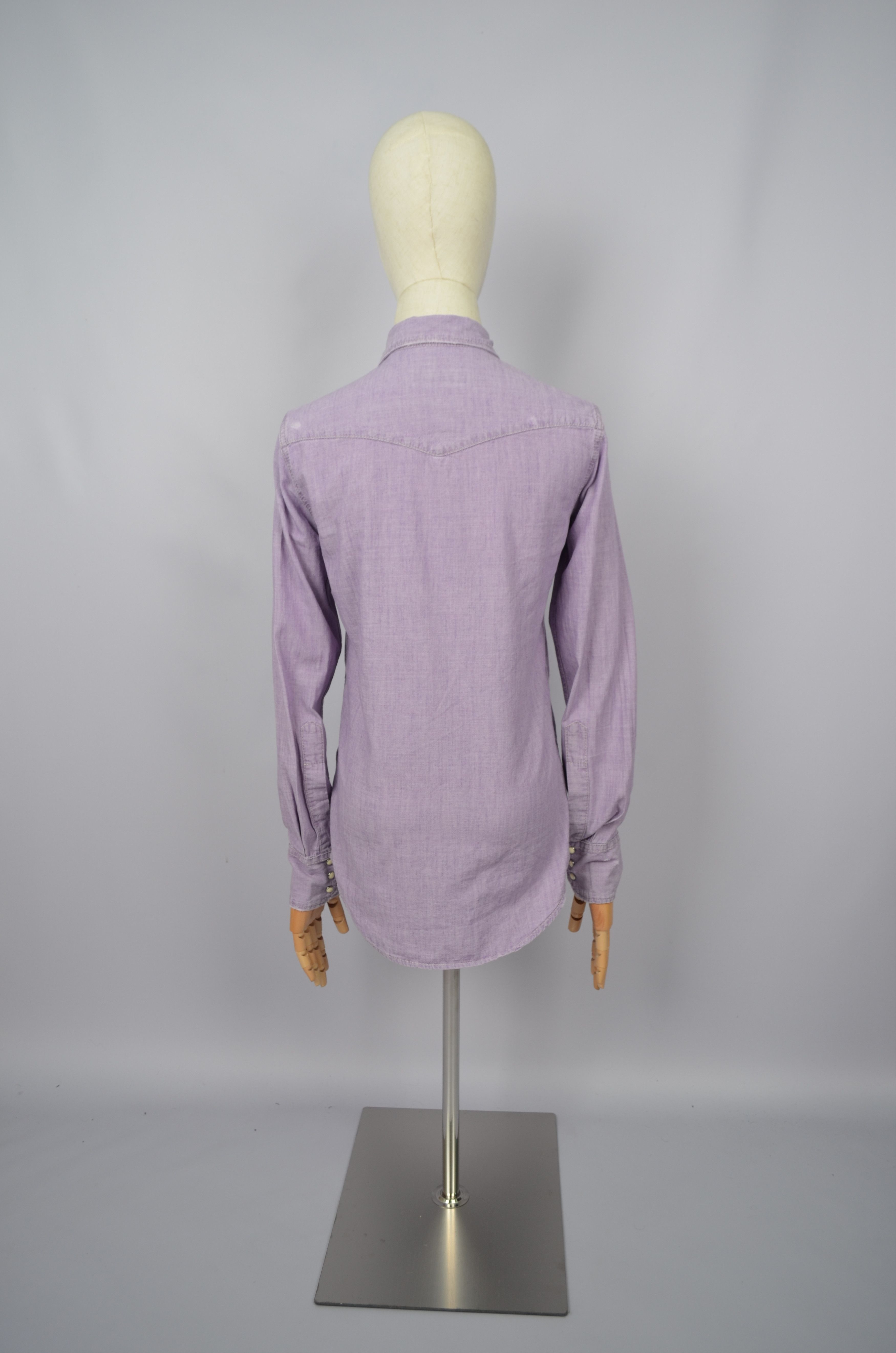 Designer × Dsquared2 Dsquared2 Denim Western Snap Distressed Shirt Violet Size 40 Size S / US 4 / IT 40 - 10 Thumbnail
