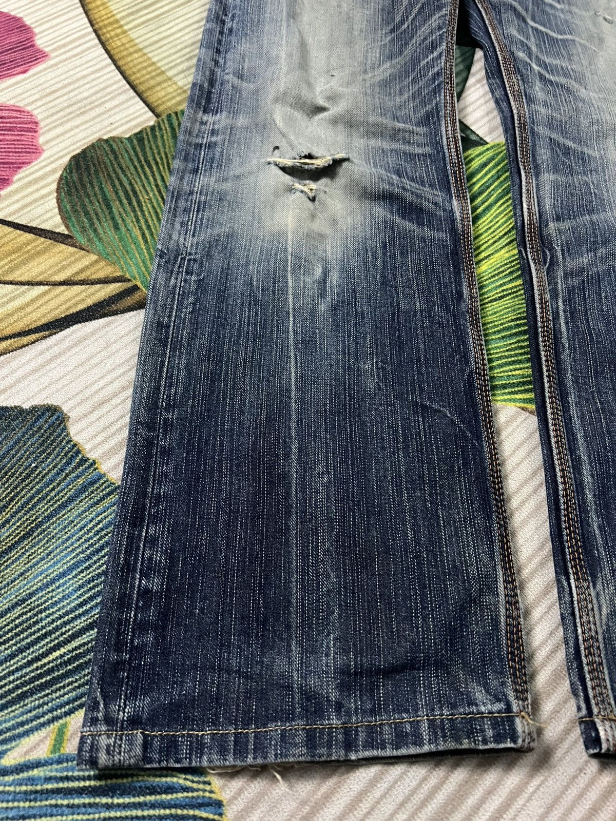 Edwin × If Six Was Nine × Jean 💥FLARE💥EDWIN EXCLUSIVE VINTAGE XV DISTRESSED JEANS Size US 29 - 3 Thumbnail