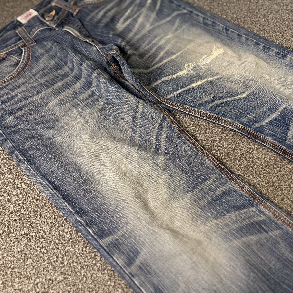 Edwin Vintage 90s Japanese Edwin XV Distressed Baggy Flared Denim Size US 34 / EU 50 - 7 Thumbnail