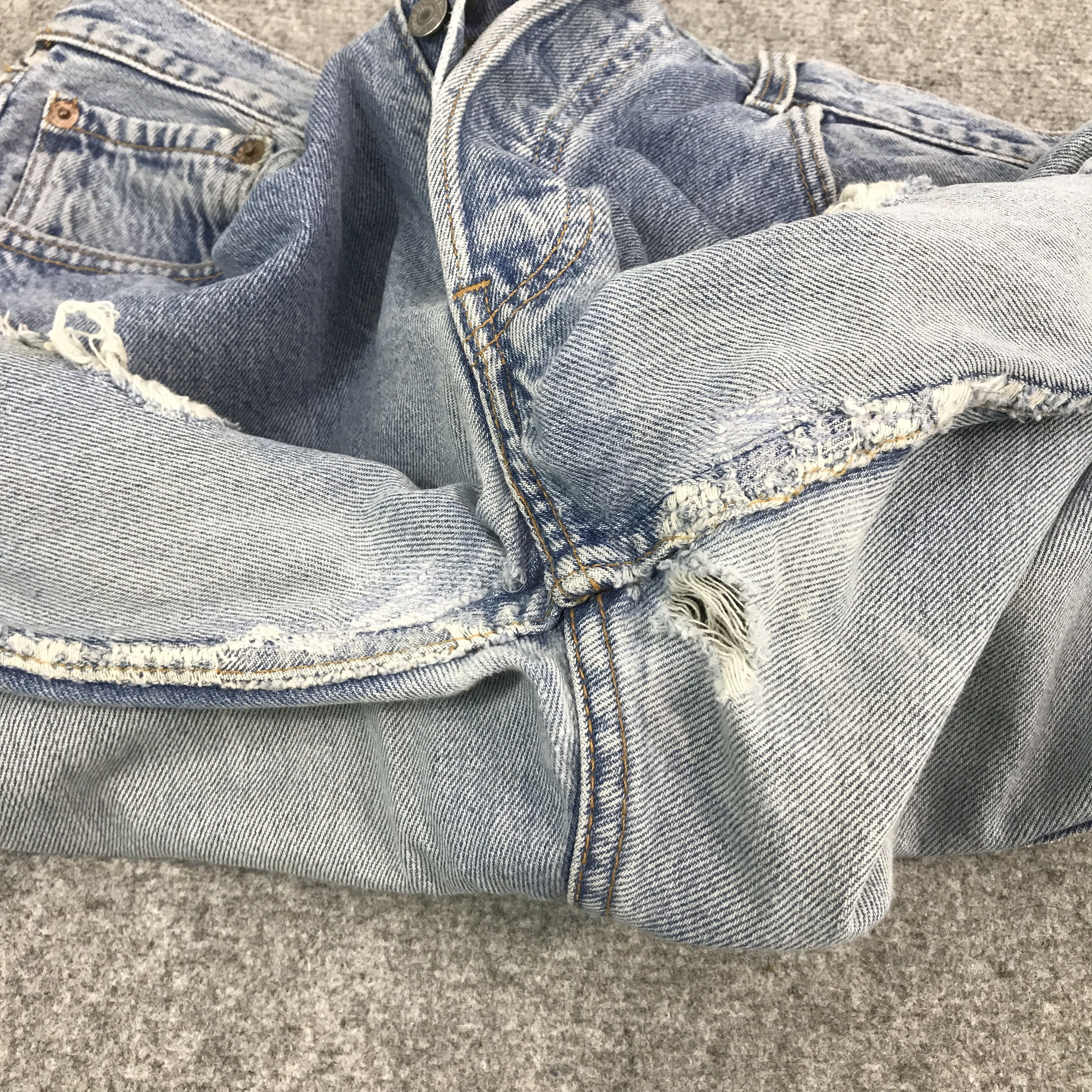 Levi's Vintage Clothing × Vintage LEVI'S 501 DISTRESSED PATCHWORK DENIM JEANS Size US 32 / EU 48 - 9 Thumbnail