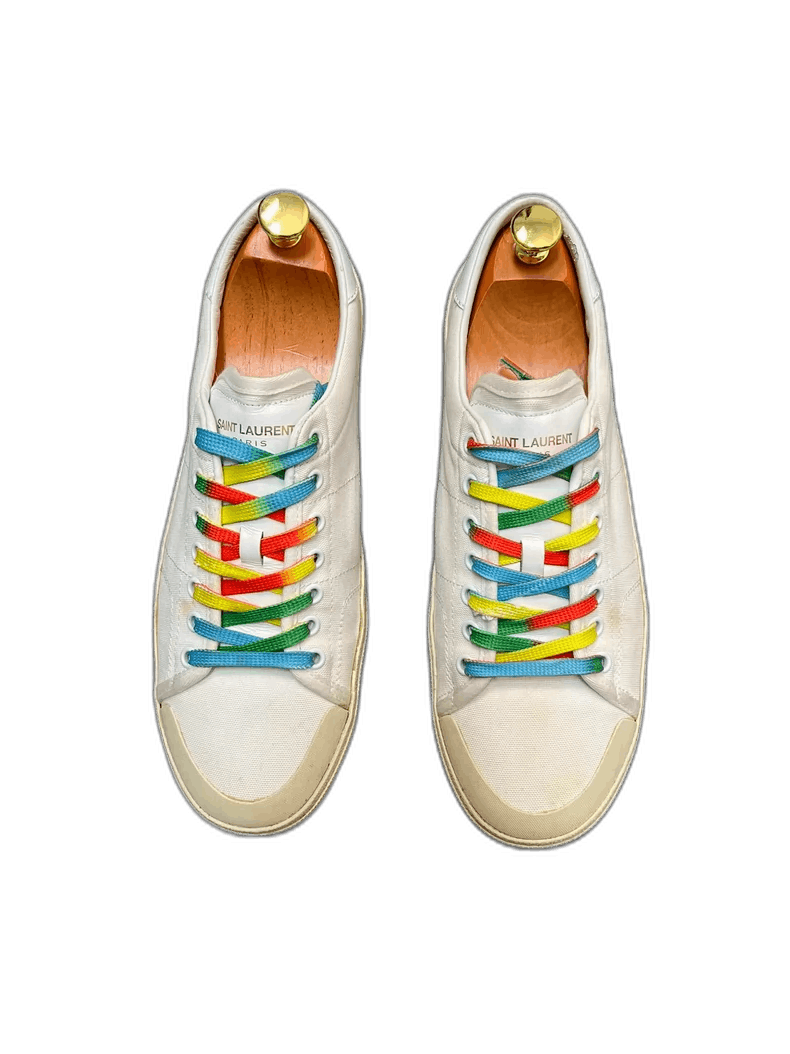 Saint Laurent Rainbow Low-Top Canvas Sneakers