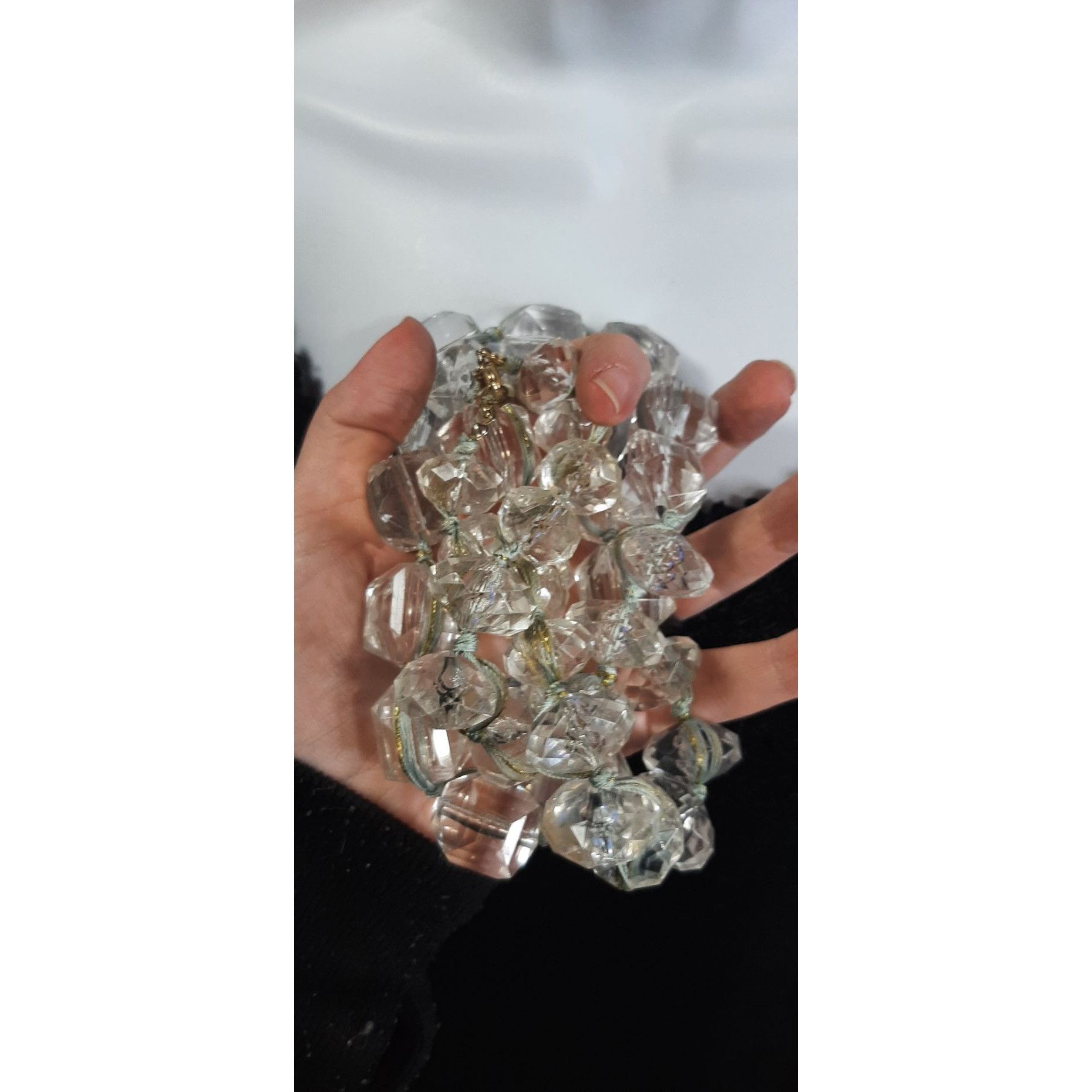 Other Vintage Lydell N.Y.C. Chunky Faceted Clear Bead Necklace Size ONE SIZE - 3 Thumbnail