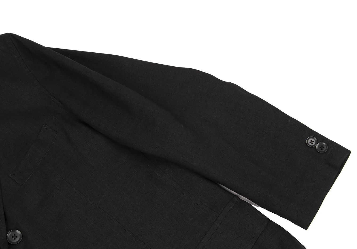 Yohji Yamamoto Yohji Yamamoto Linen Tailored Jacket Black 2 Size US M / EU 48-50 / 2 - 7 Thumbnail