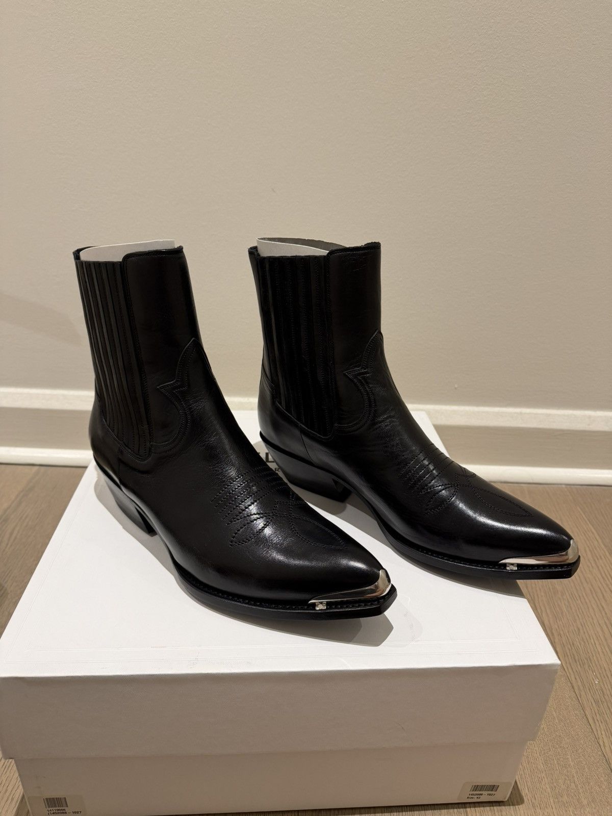 Celine Celine Metal Toe Western Chelsea Boots Black Size 42 (SS 21) Size US 9 / EU 42 - 3 Thumbnail