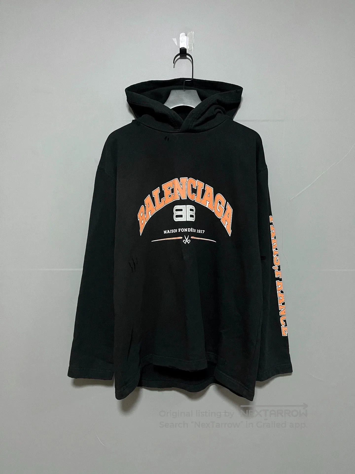 Balenciaga Balenciaga washed ripped scissors double B hoodie. Size US S / EU 44-46 / 1 - 1 Thumbnail