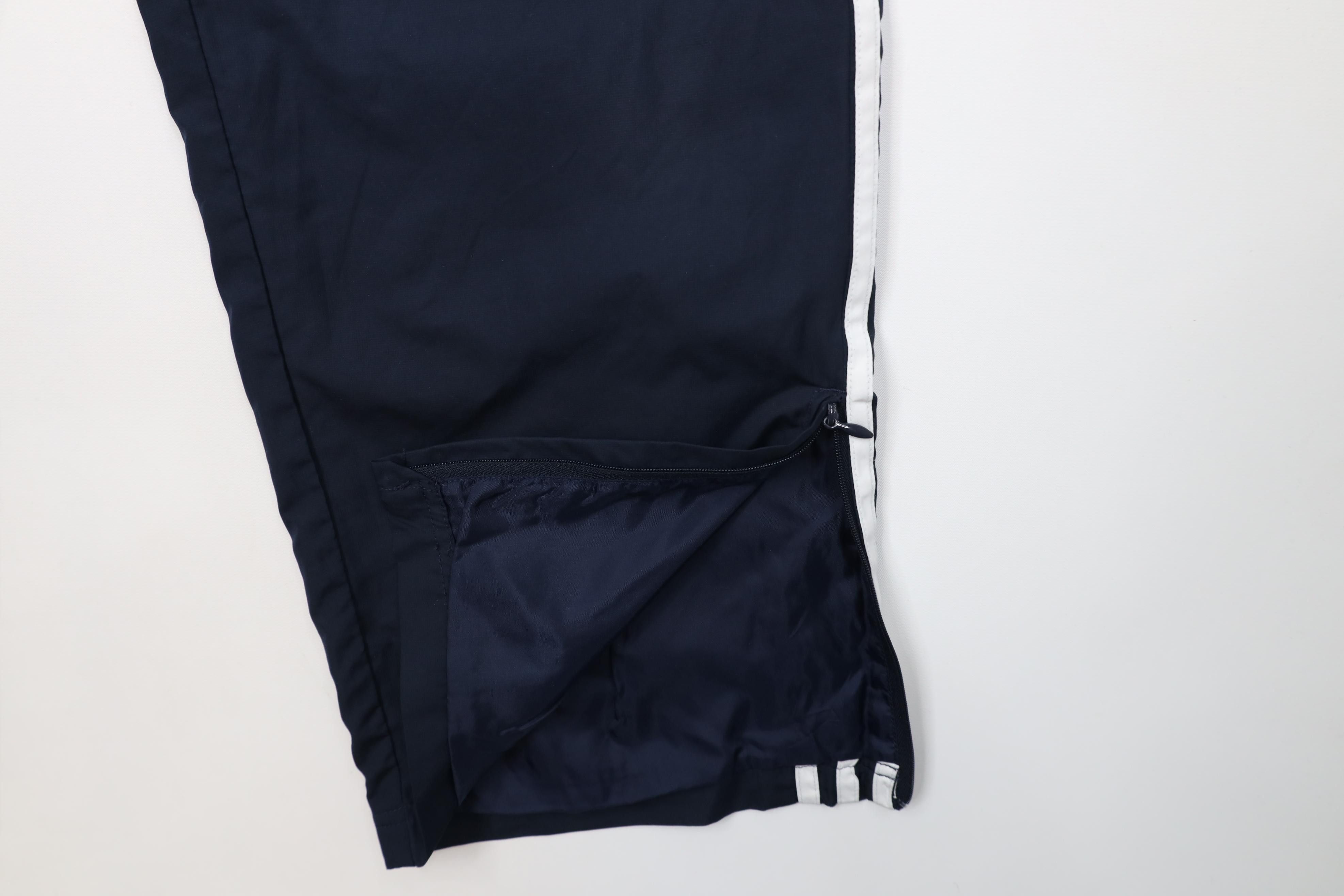Adidas Vintage Y2K Adidas Striped Lined Wide Leg Windbreaker Pants Size 33" - 5 Thumbnail