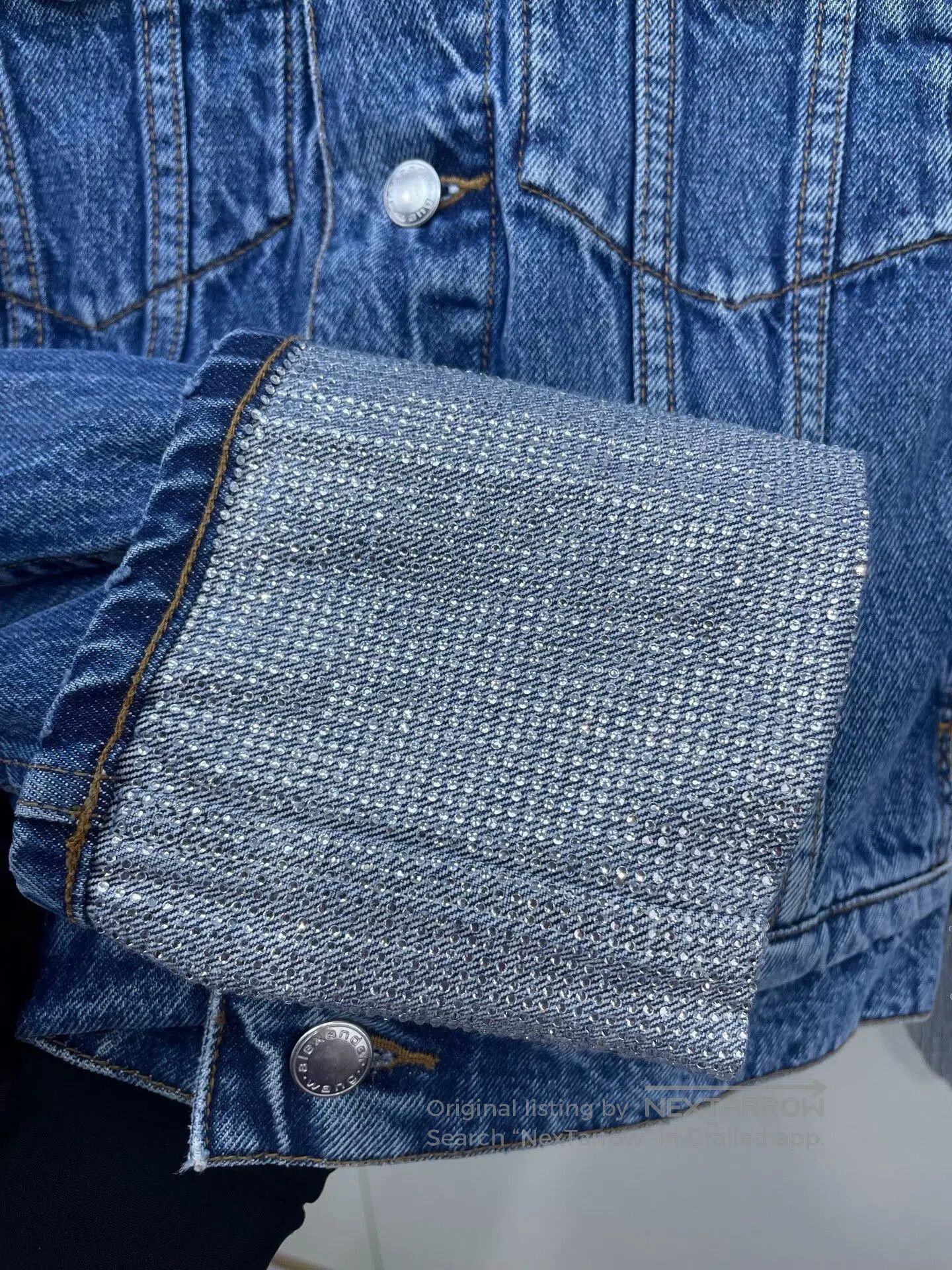 Alexander Wang Alexander Wang Rhinestone Denim Jacket. Size XS / US 0-2 / IT 36-38 - 4 Thumbnail