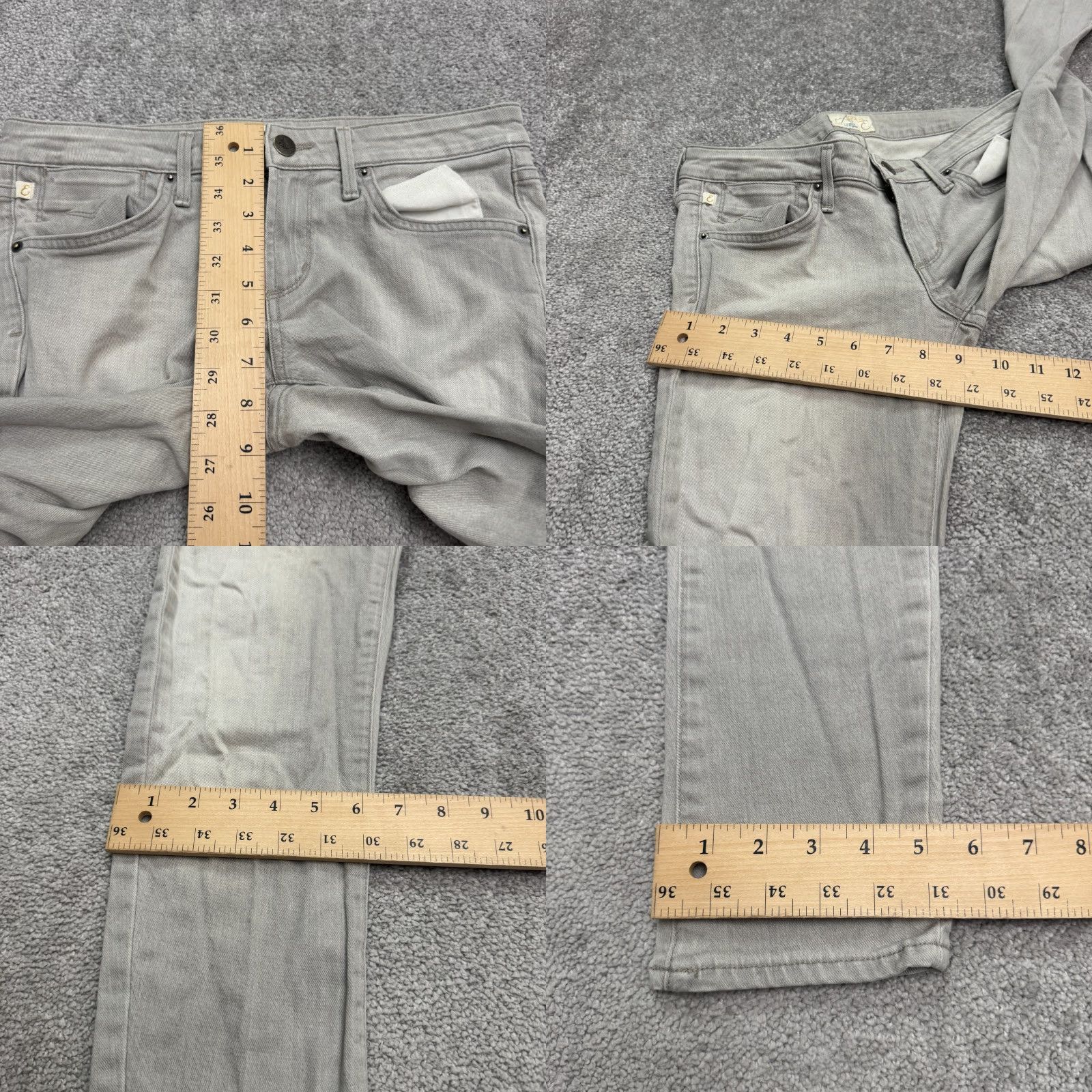 Agolde AGOLDE Chloe Mid Rise Skinny Denim Jeans Gray Womens 27 Cotton Stretch City Grunge USA Jeans Slim 5-Pocket Womens Size 27" / US 4 / IT 40 - 10 Thumbnail