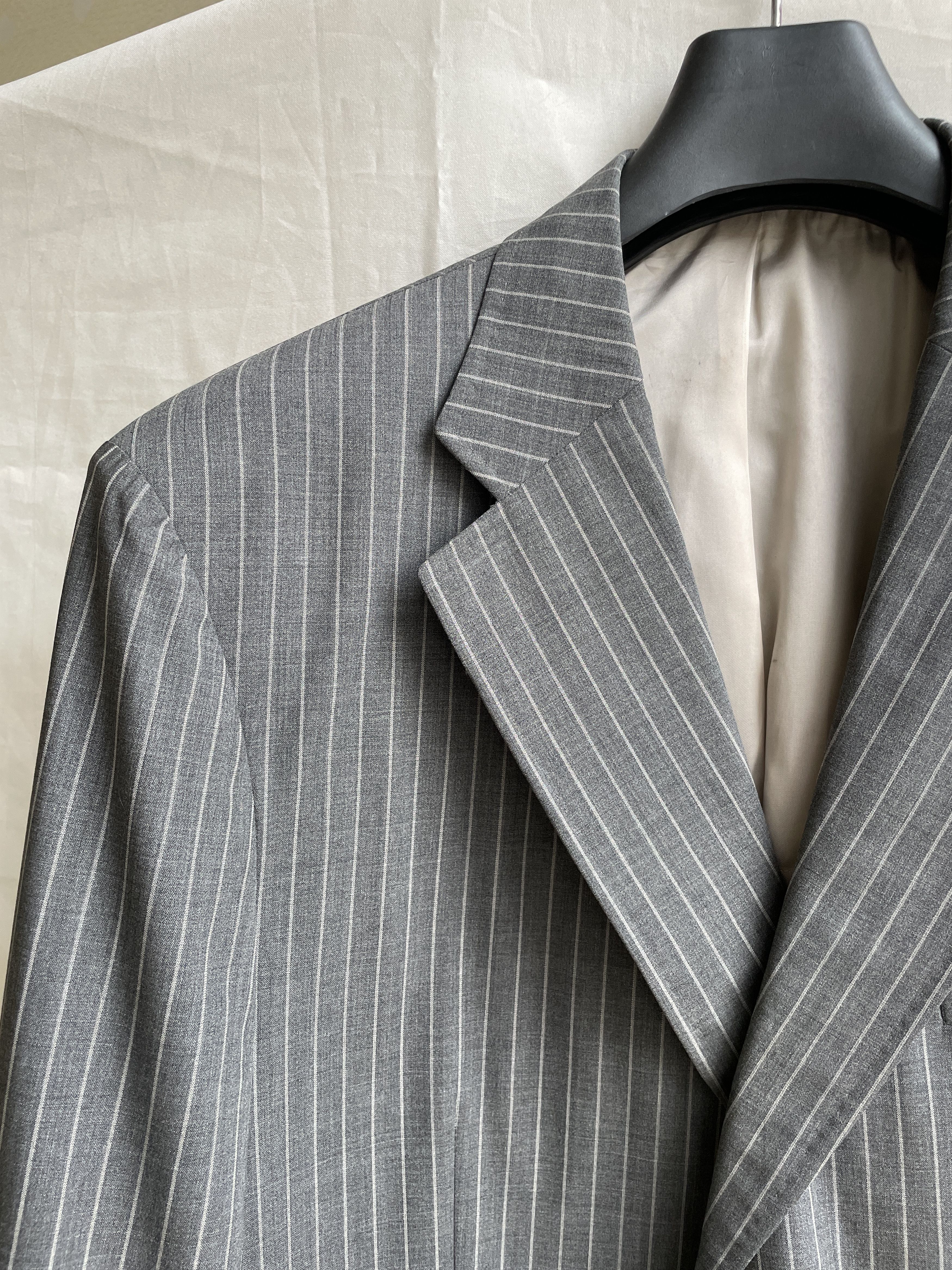 Suitsupply Suitsupply Half Lined Striped Dark Gray Wool Blazer Size 48R - 5 Thumbnail