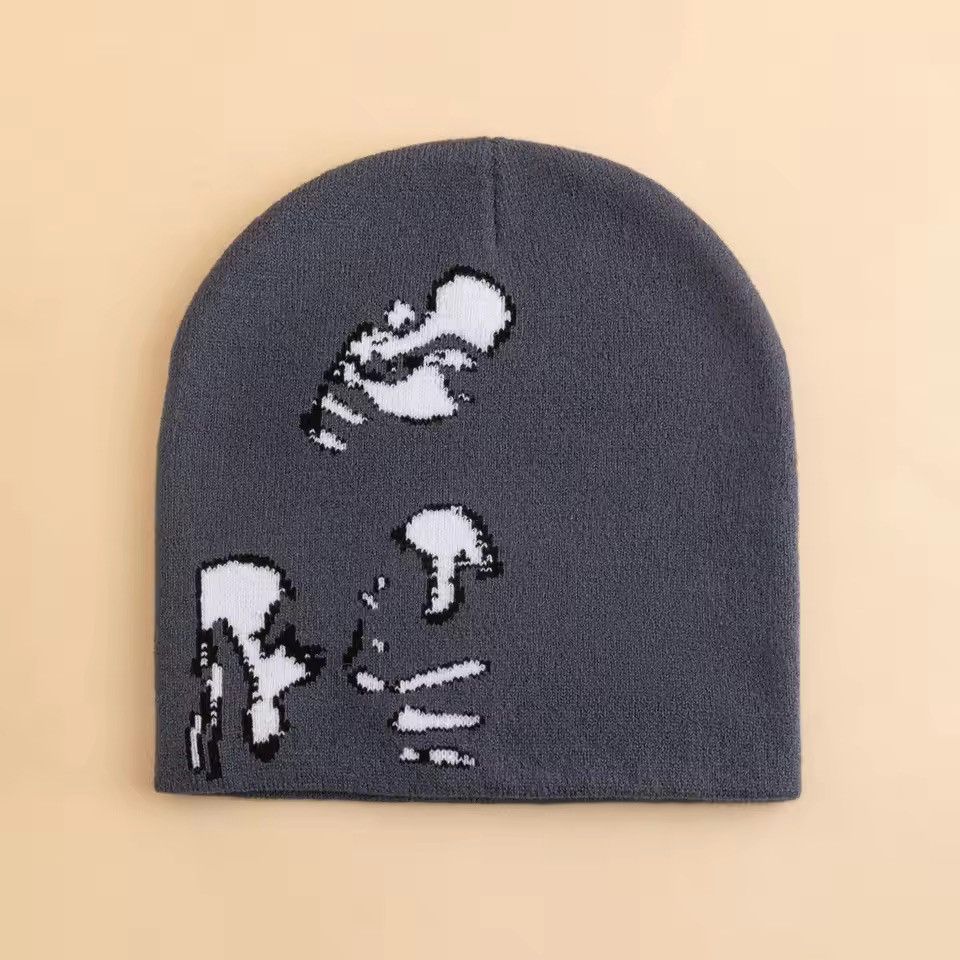 Japanese Brand Rare Woman Sensual Graphic No Cuff Beanie Skully Hat Black Size ONE SIZE - 2 Thumbnail