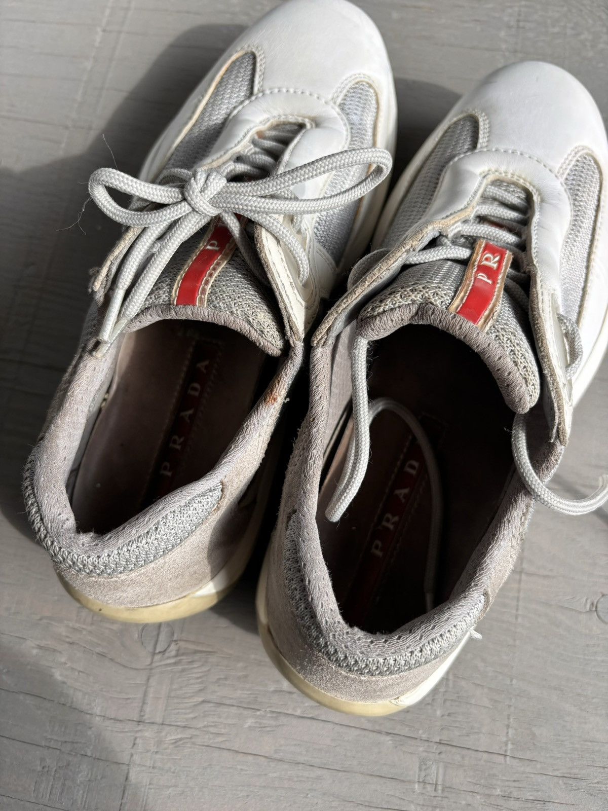 Prada × Vintage Vintage Prada Americas Cup Sneakers 3163 Linea Rossa Size US 6.5 / IT 36.5 - 5 Thumbnail
