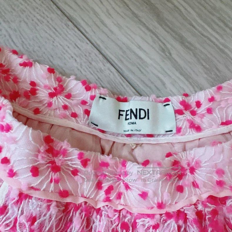 Fendi Fendi Pink Velvet Embroidered Skirt Size 26" / US 2 / IT 38 - 4 Thumbnail