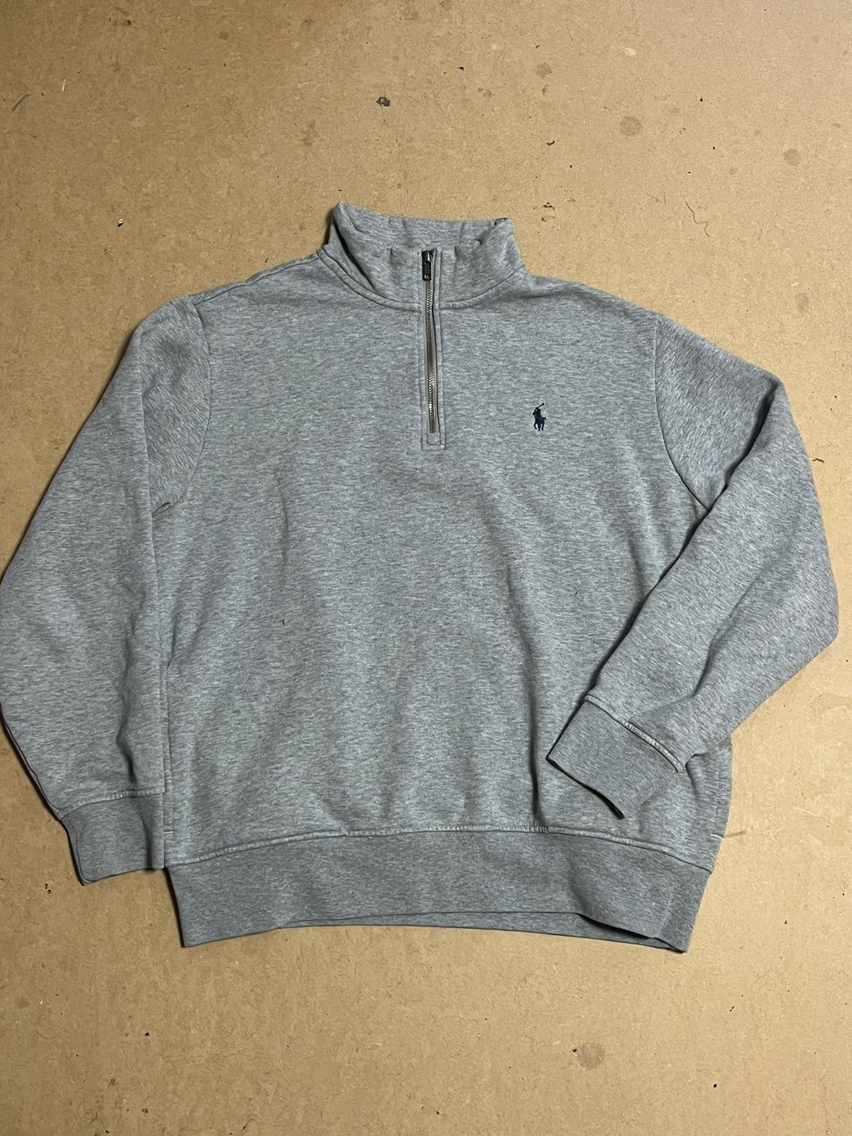 Grey Polo Ralph Lauren half zip sweatshirt new collection
