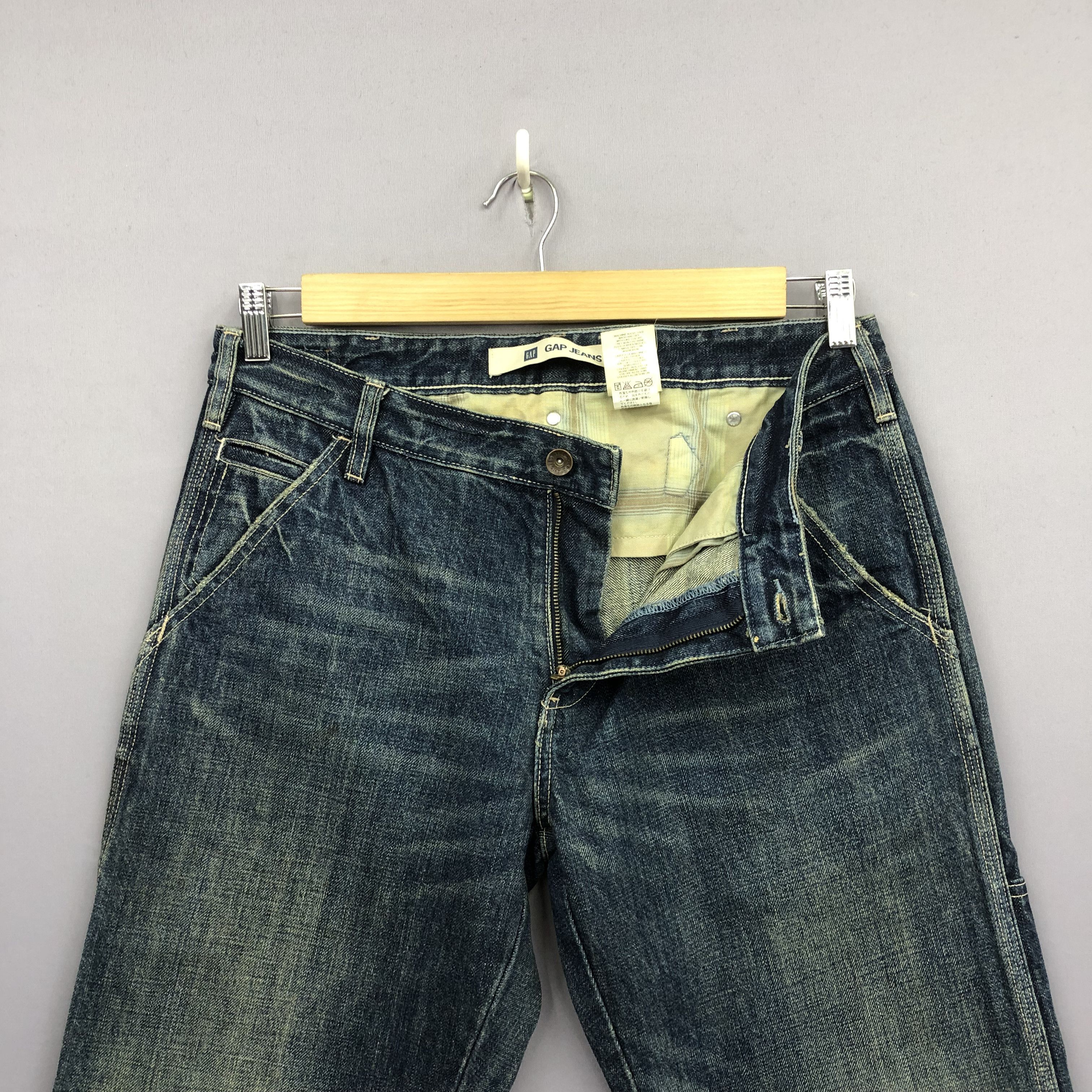 Japanese Brand Crazy Vintage 90s Gap Baggy Jeans Skater Buckle Faded Denim Size US 34 / EU 50 - 6 Thumbnail