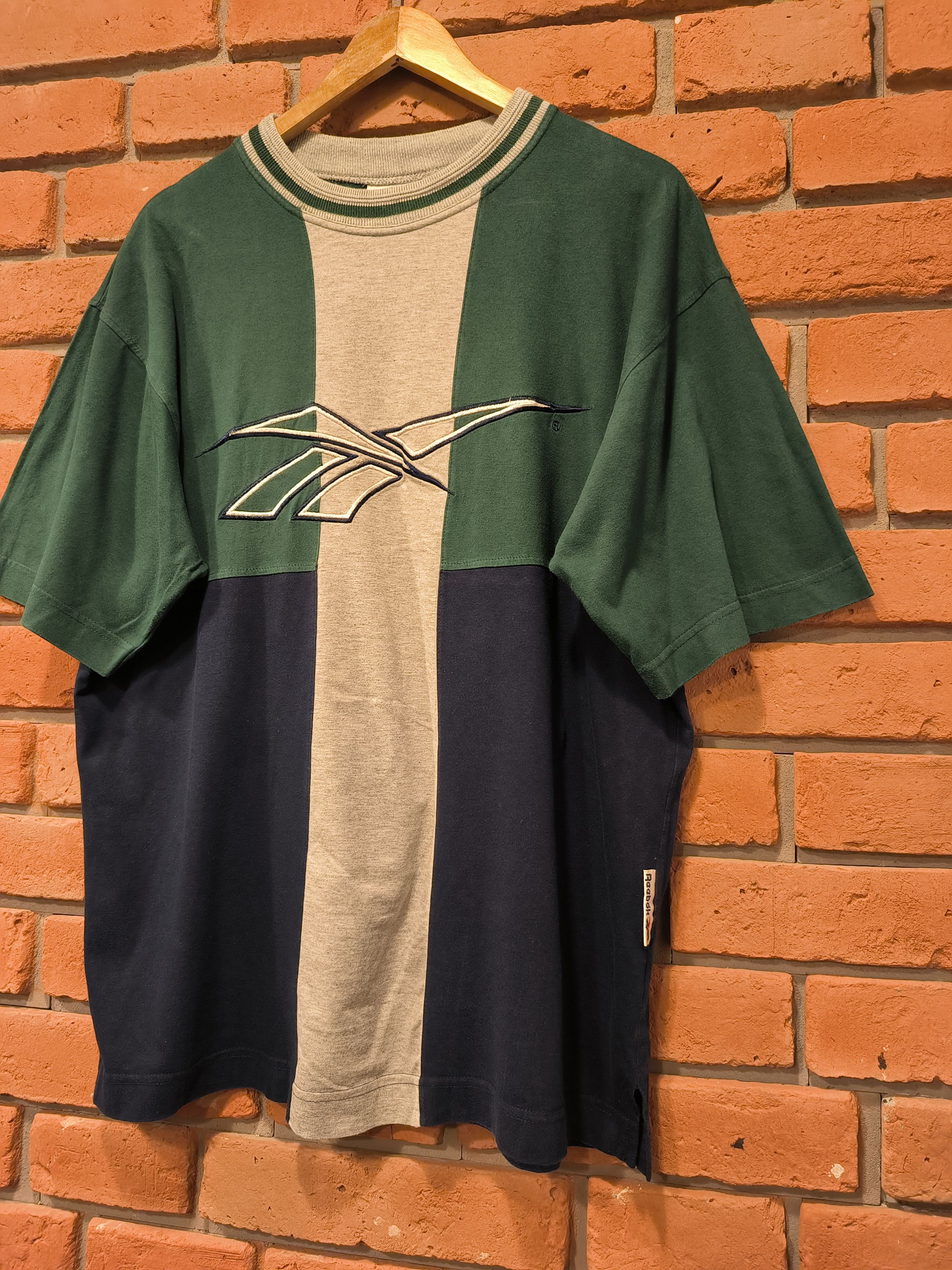 Reebok × Vintage Vintage Reebok Big Logo 90s Green T-Shirt Tee Size US XL / EU 56 / 4 - 4 Thumbnail