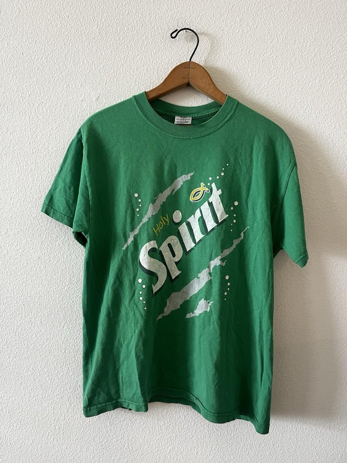Alstyle Vintage Jerzees Holy Spirit Sprite Parody T-Shirt Green M Size US L / EU 52-54 / 3 - 1 Thumbnail