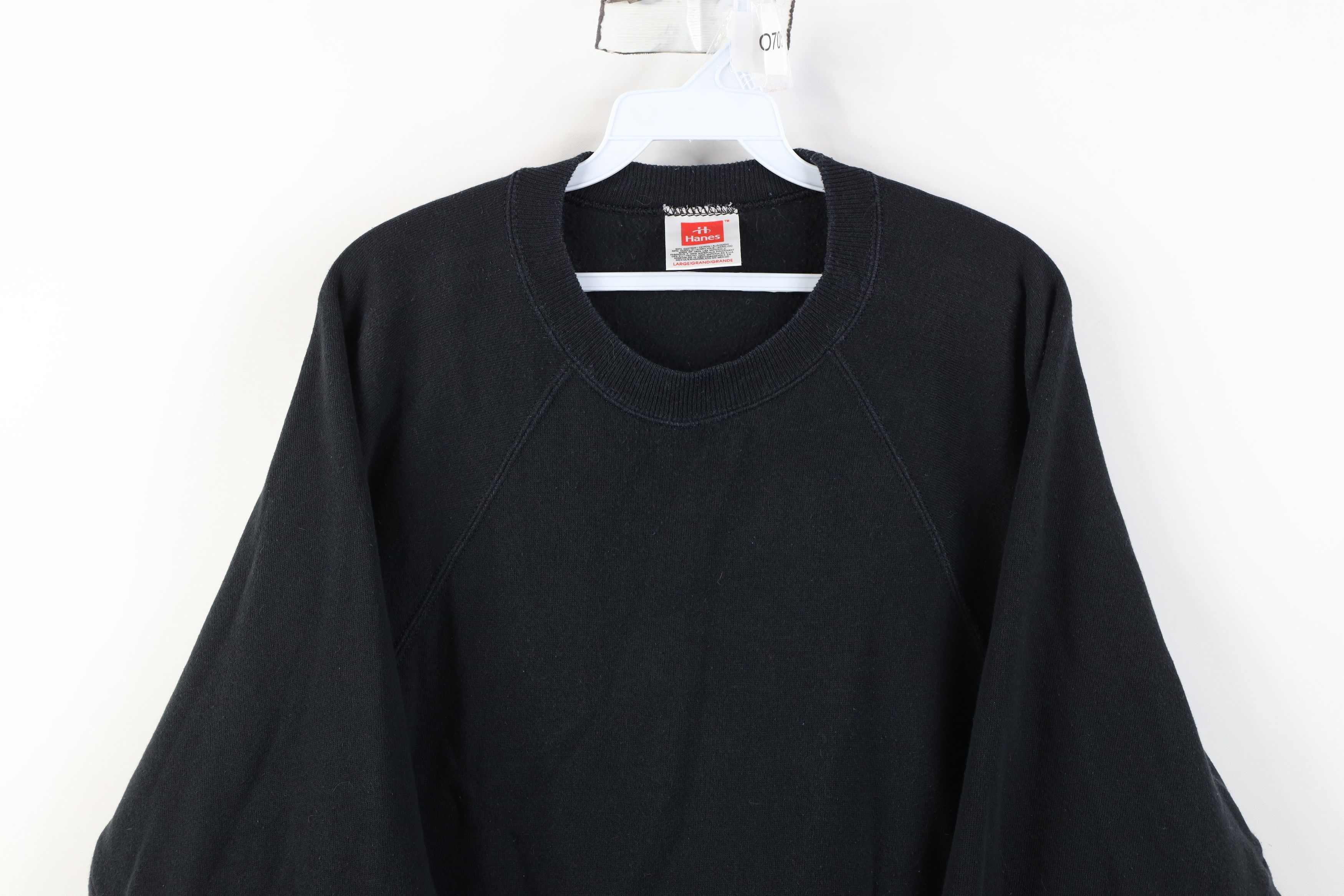 Vintage Vintage 90s Streetwear Raglan Crewneck Sweatshirt Black Size US L / EU 52-54 / 3 - 2 Thumbnail