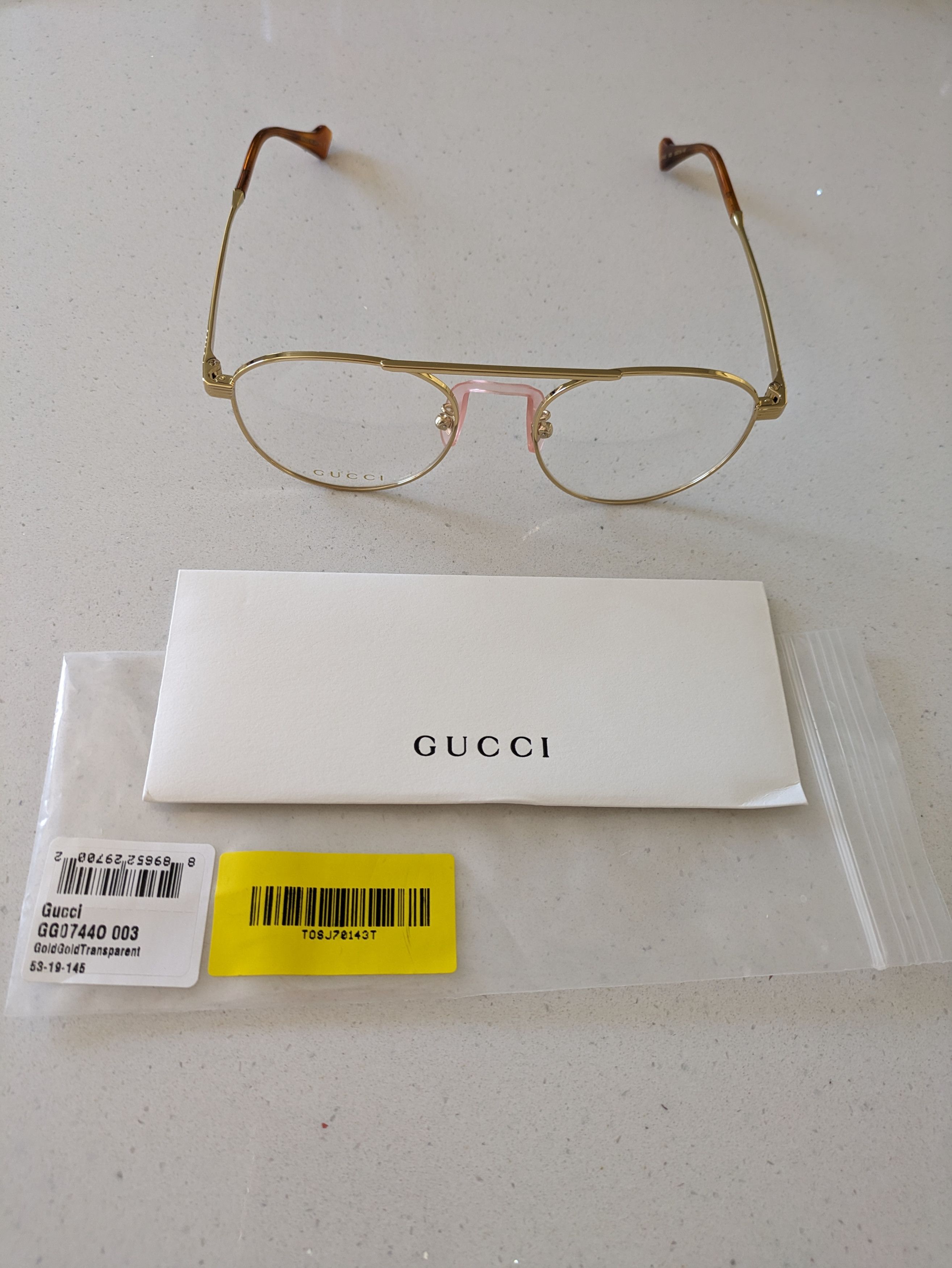 Gucci Gucci GG 0744O 003 Eyeglasses Glasses Size ONE SIZE - 5 Thumbnail