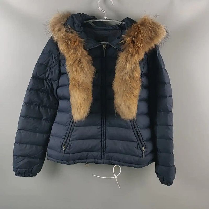 Max Mara MaxMara Navy Winter Down Jacket for Women 0089 Size S / US 4 / IT 40 - 1 Thumbnail