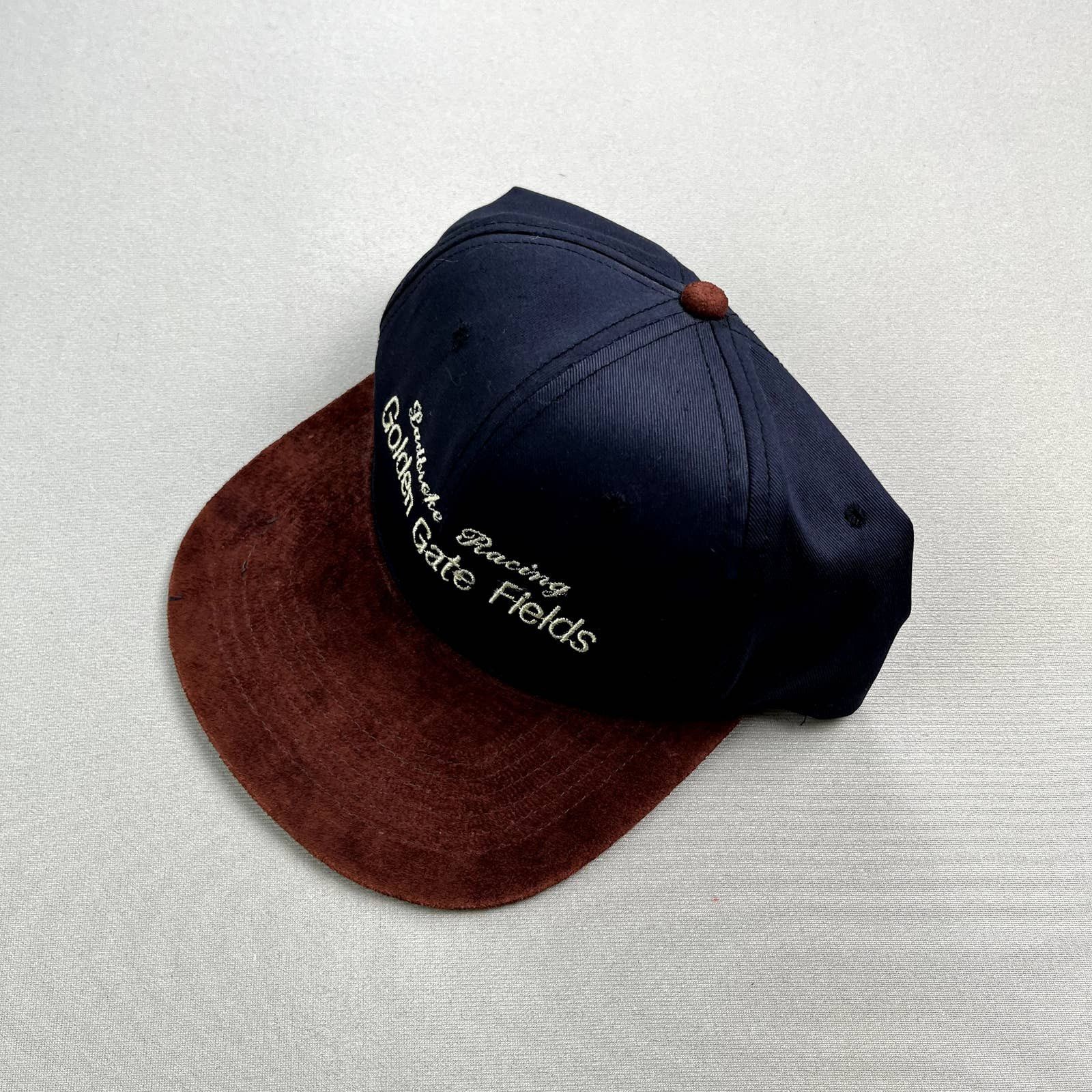 Vintage Vintage Horse Racing Hat Snapback Black Golden Gate Fields ...