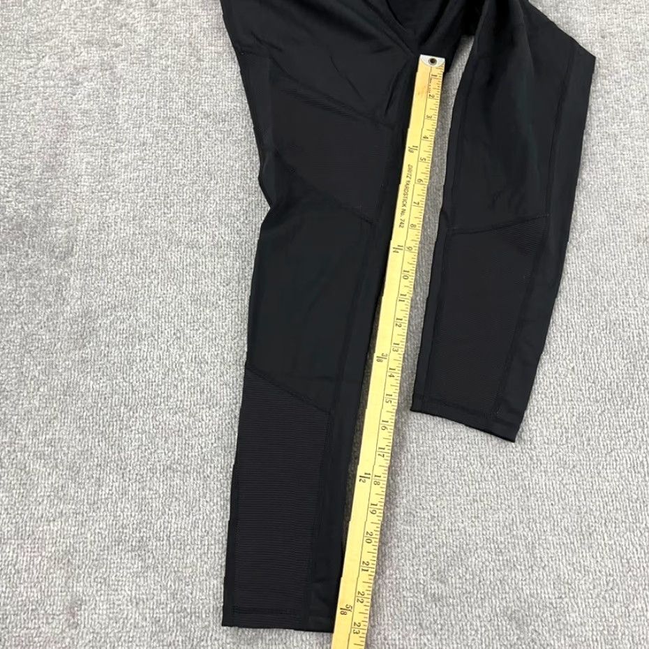 Vintage ZYIA Active Leggings Womens Size 2 GirlS 12 Black 23.5" Cropped Nylon Spandex Gym Yoga Elastic Waist Pockets - Breathable Machine Washable Size 26" / US 2 / IT 38 - 7 Thumbnail