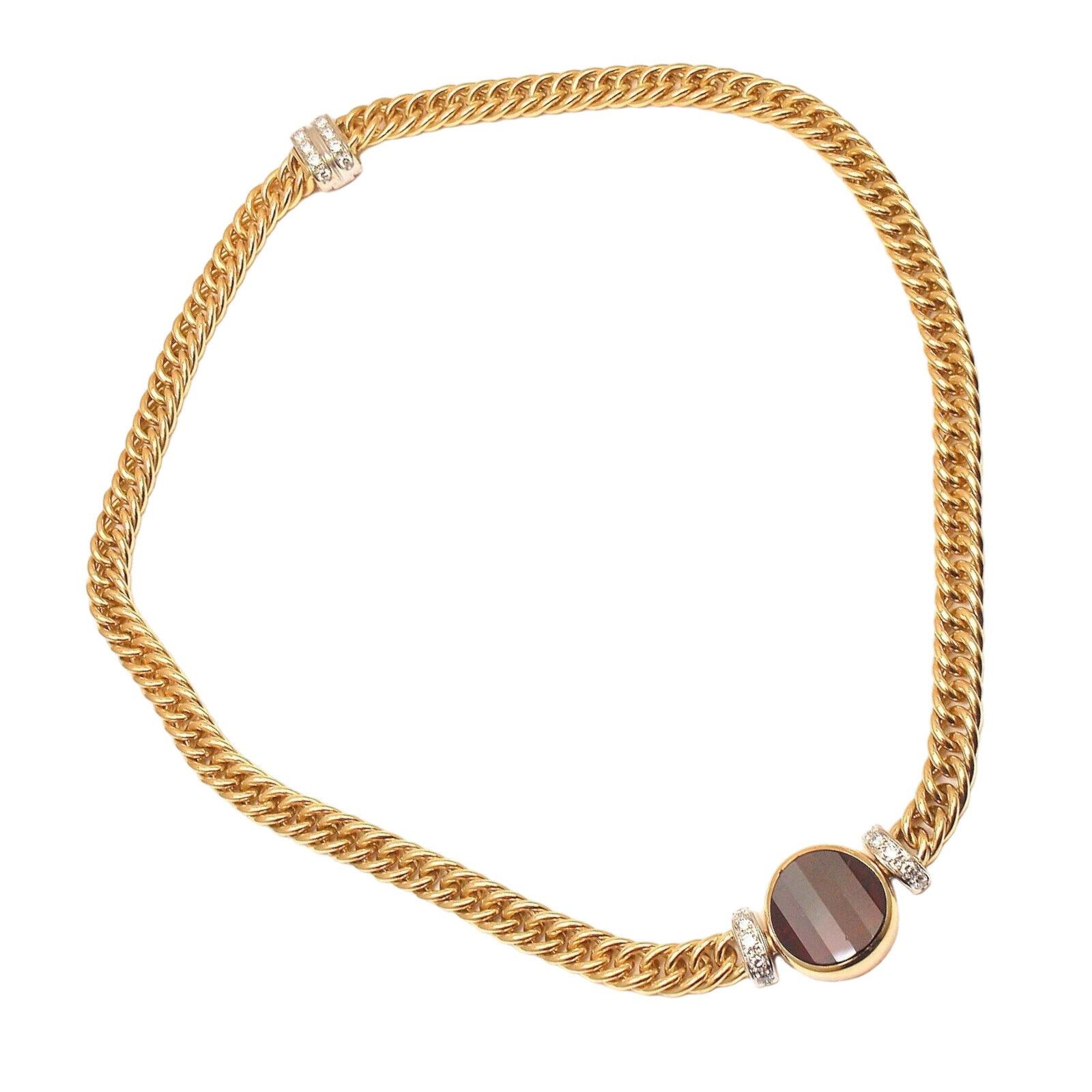 image of Pomellato 18K Yellow Gold Diamond Fancy Cut Garnet Necklace, Women's