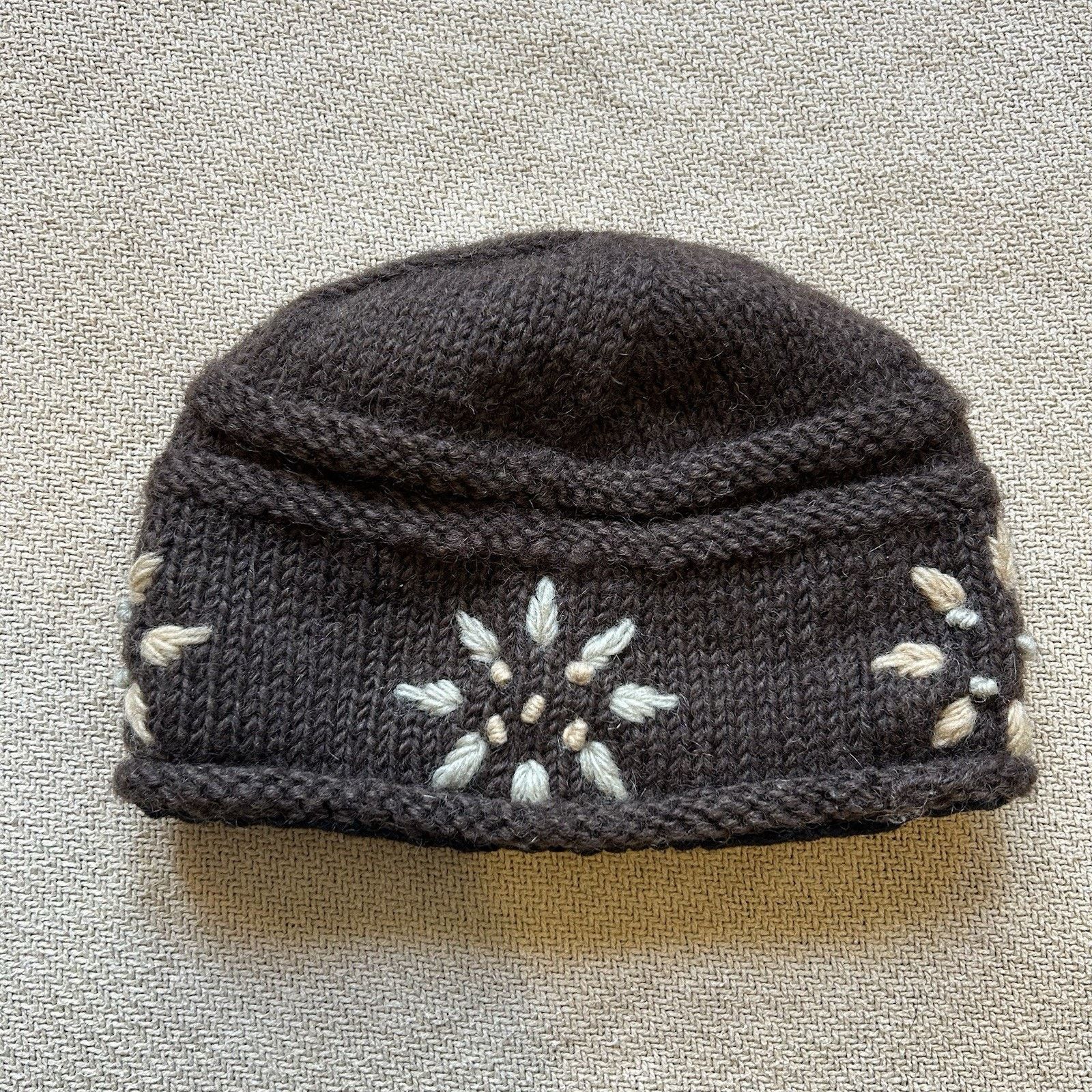Other Mexicali Blues Wool Knit Floral Fleece Lined Beanie Size ONE SIZE - 1 Thumbnail