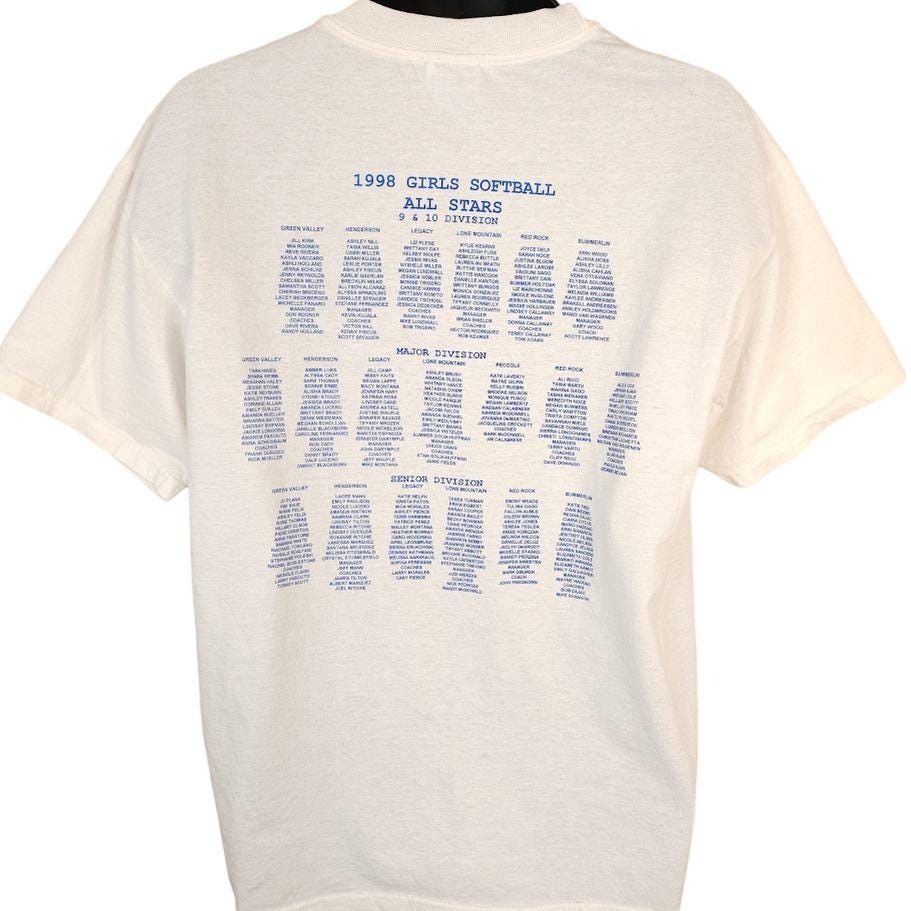 Vintage Vintage Softball All Stars T Shirt Mens Size Large White Size US L / EU 52-54 / 3 - 3 Thumbnail