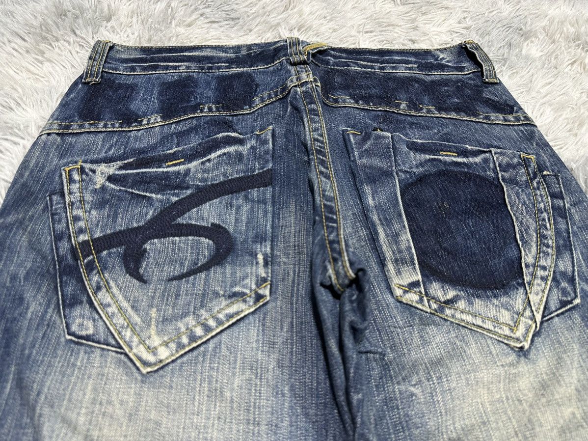Japanese Brand 🔥Sick Y2K Red Pepper Jeans Flared Denim Distressed Size US 34 / EU 50 - 9 Thumbnail