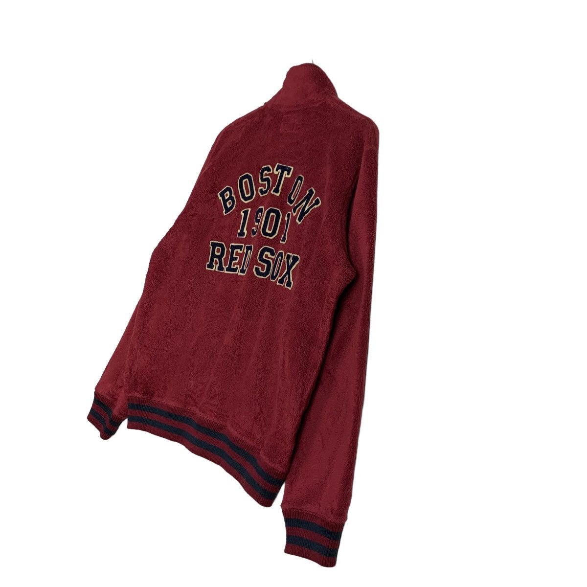 Japanese Brand MLB BOSTON RED SOX Half Zip Turtle Neck Fleece #0044-C3 Size US XL / EU 56 / 4 - 2 Thumbnail