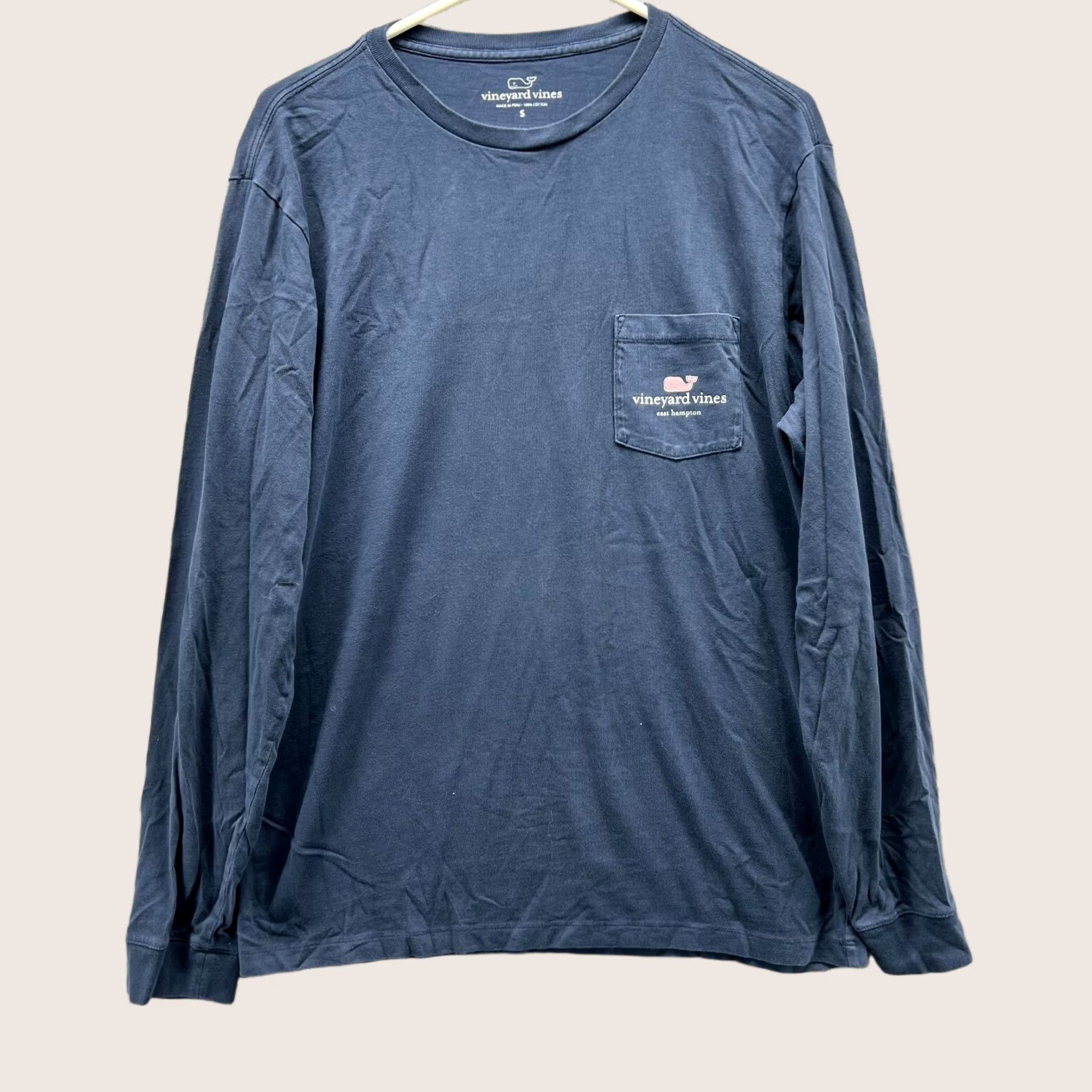 Vineyard Vines Vineyard Vines Shirt Mens Small Blue Navy Long Sleeve Crewneck Whale Pocket Tee Vintage Size US S / EU 44-46 / 1 - 1 Thumbnail