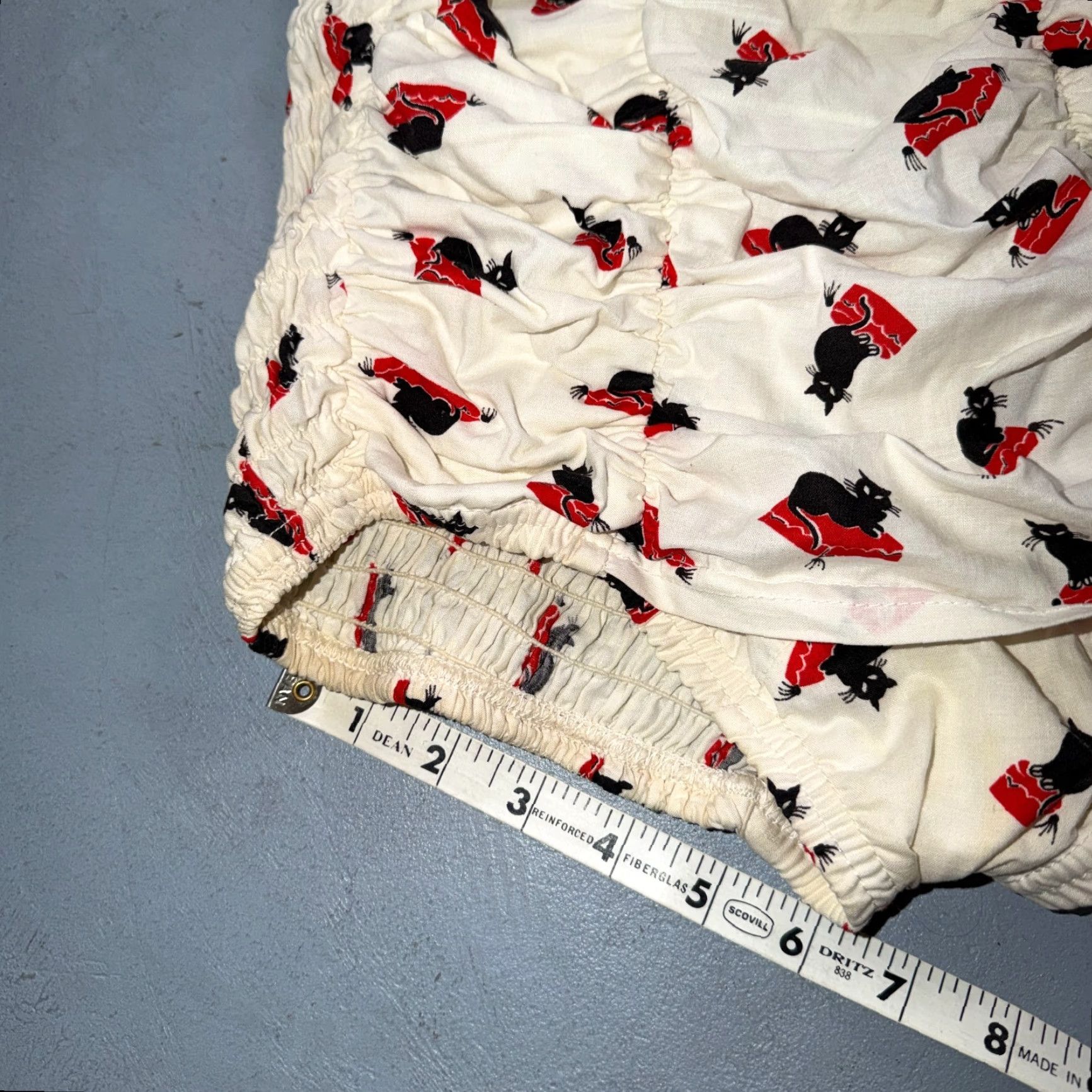 Catalina VTG Catalina Swimsuit S White 1950s Hollywood Swim Wear Black Cats Rockabilly Size S / US 4 / IT 40 - 7 Thumbnail