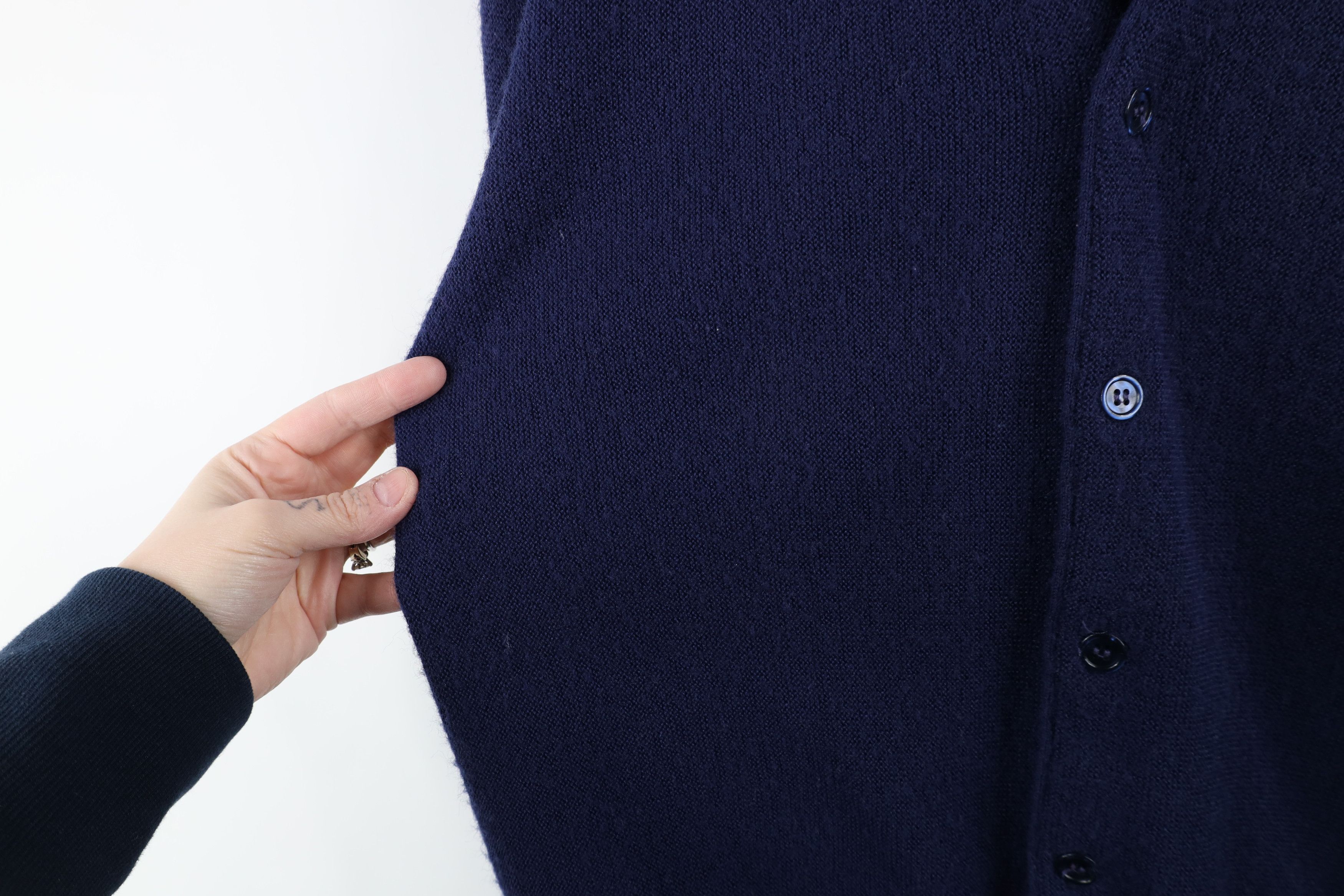 Vintage Vintage 70s 80s Streetwear Knit Cardigan Sweater Blue USA Size US M / EU 48-50 / 2 - 7 Thumbnail