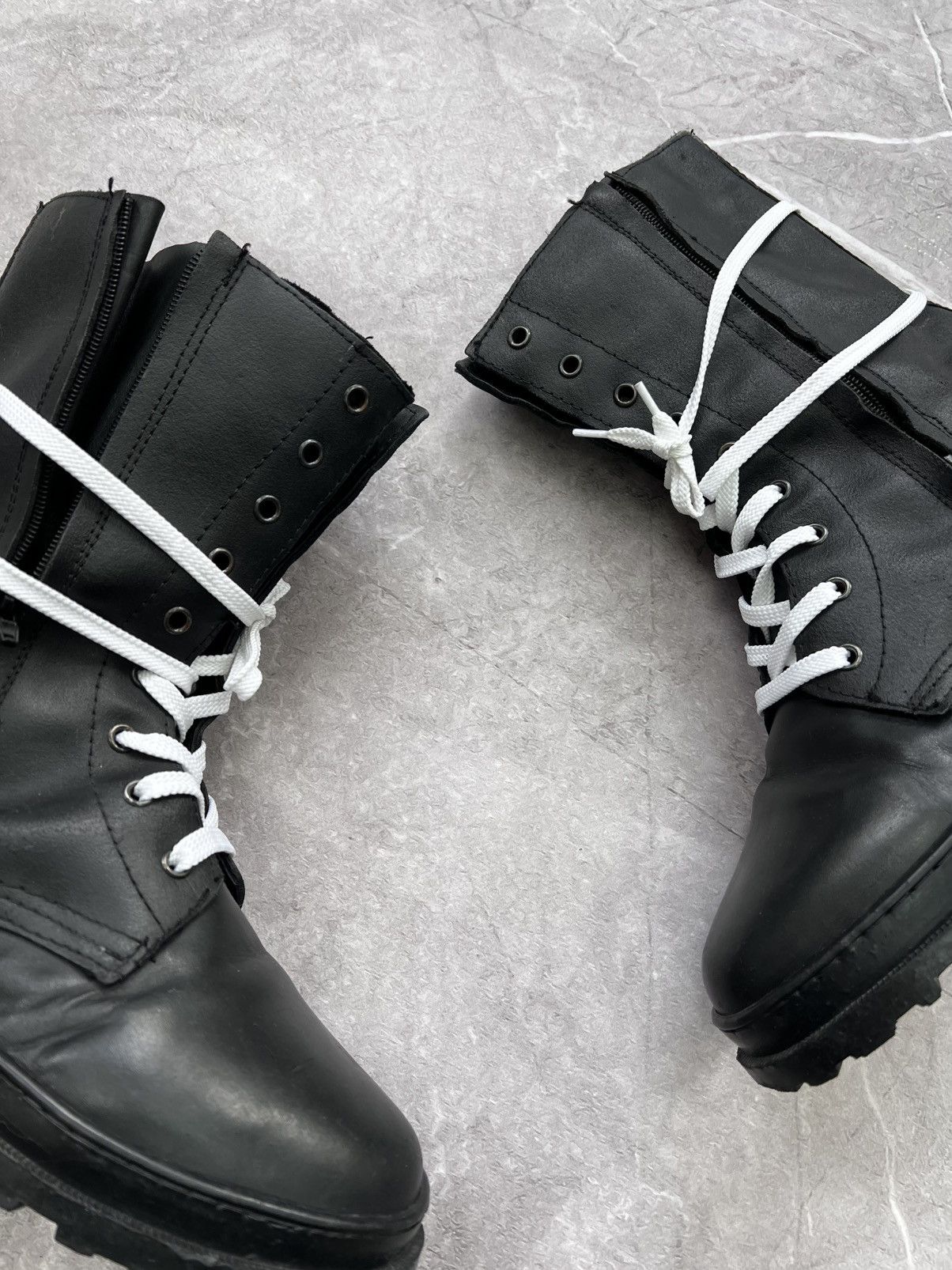 Other Black 90s Yeezy style Military Combat Zip Ankle Boots Size US 10 / EU 43 - 5 Thumbnail