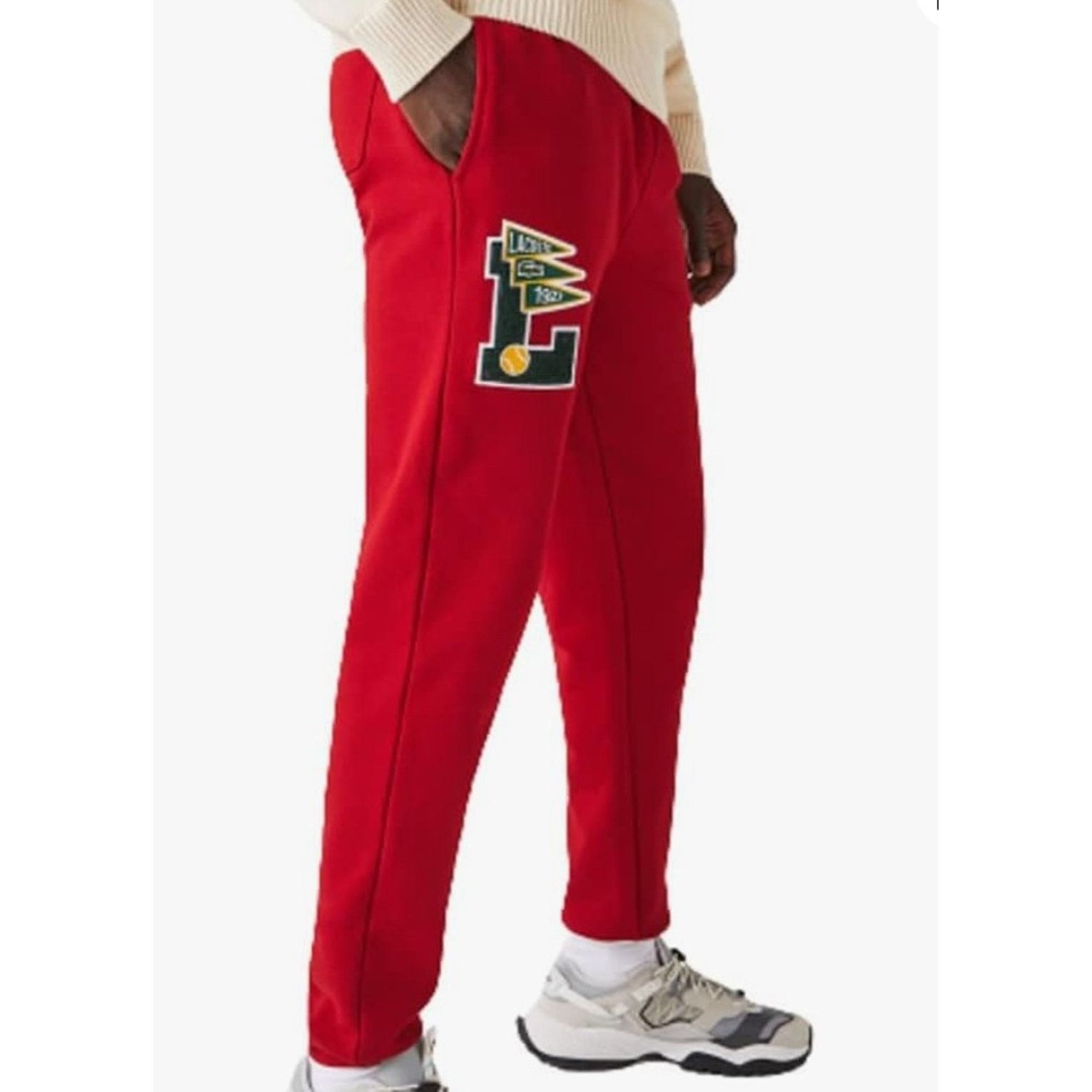 Lacoste Lacoste Men's Varsity L Joggers, Ladybug RED Size XXL Size US 42 / EU 58 - 1 Thumbnail
