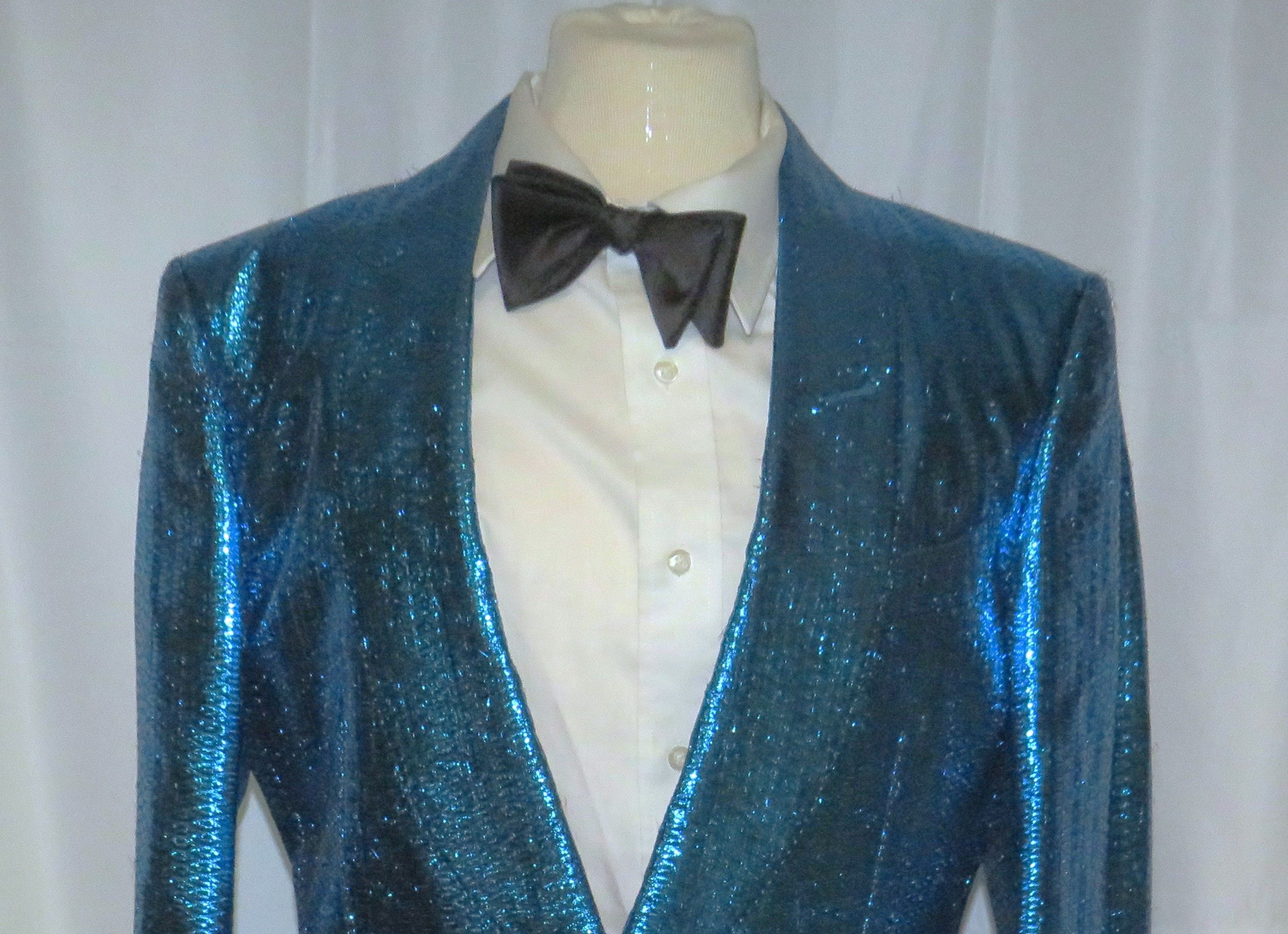 Tom Ford Base V Turquoise Sequined One Button Dinner Jacket 36R NWT Size 36R - 2 Thumbnail