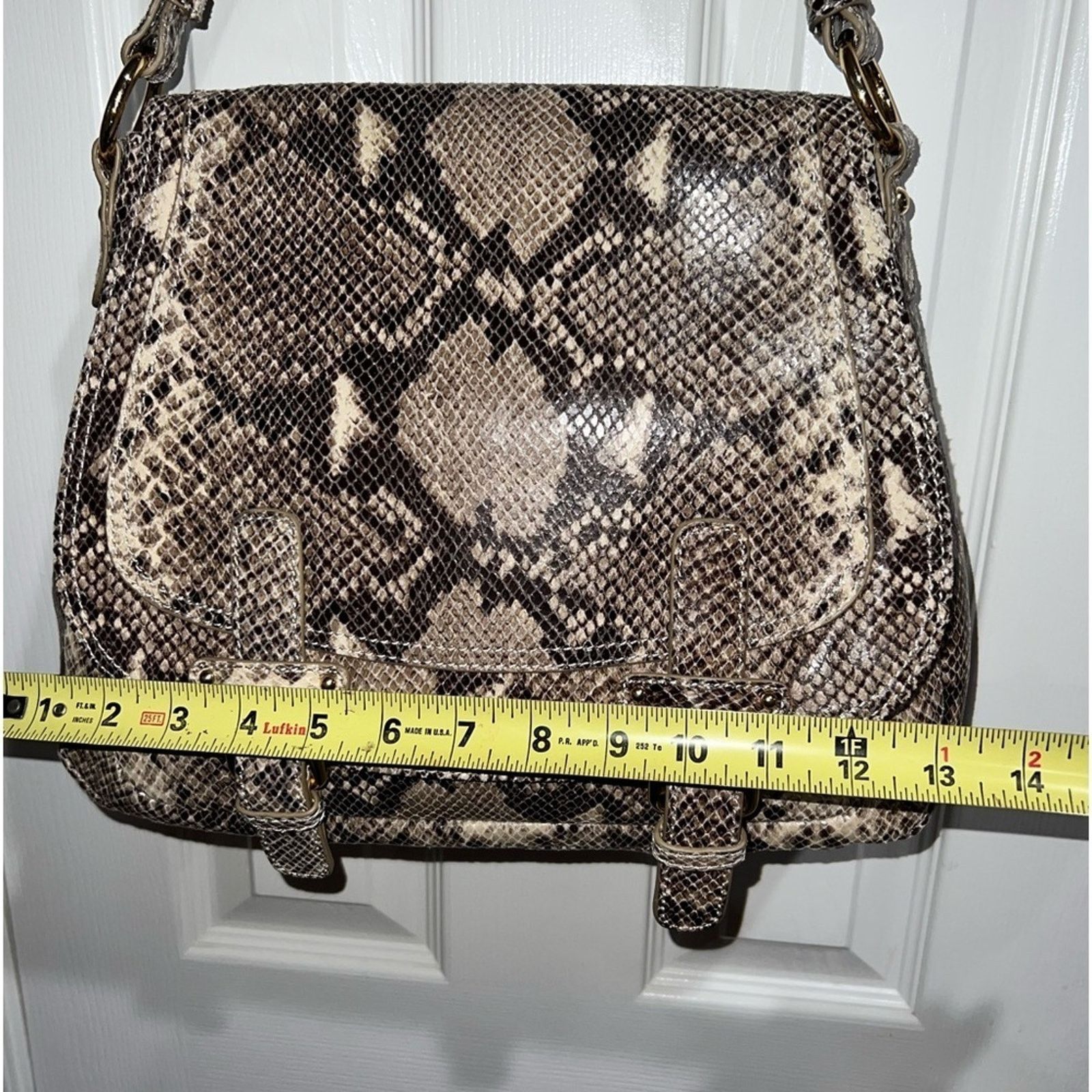 Cynthia Rowley Cynthia Rowley Faux Snakeskin Leather Hobo Bag Size ONE SIZE - 7 Thumbnail