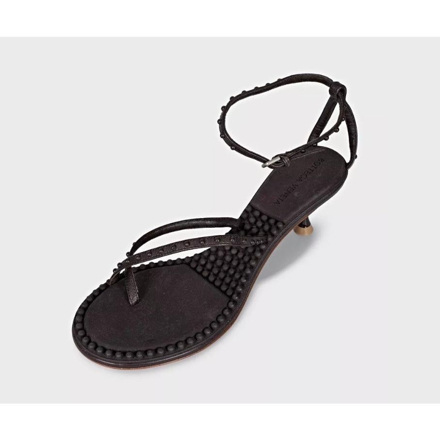 Bottega Veneta Bottega Veneta Brown Leather Kitten Heel Sandals 37.5 Size US 7.5 / IT 37.5 - 3 Thumbnail
