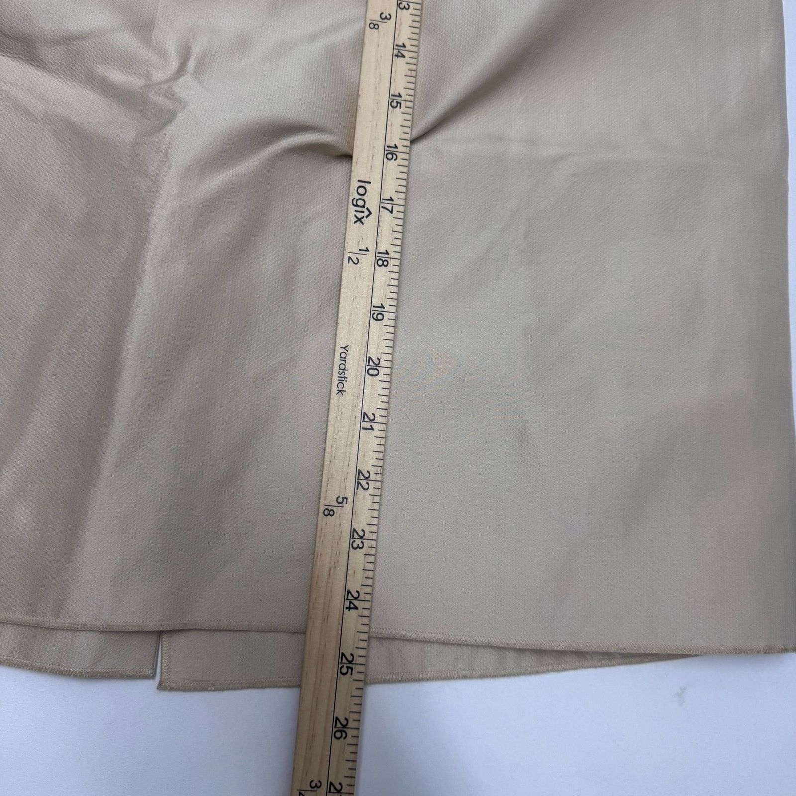 Dolce & Gabbana NDolce & Gabbana Wool Silk Blend A-Line Skirt 46/US 10 Beige Size 32" / US 10 / IT 46 - 5 Thumbnail