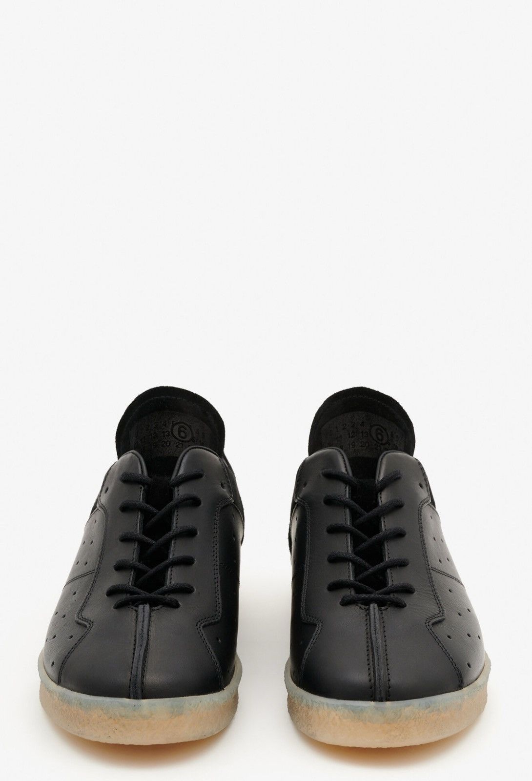 Other Last Size Maison Margiela MM6 Court Black Leather Sneakers Size US 13 / EU 46 - 5 Thumbnail