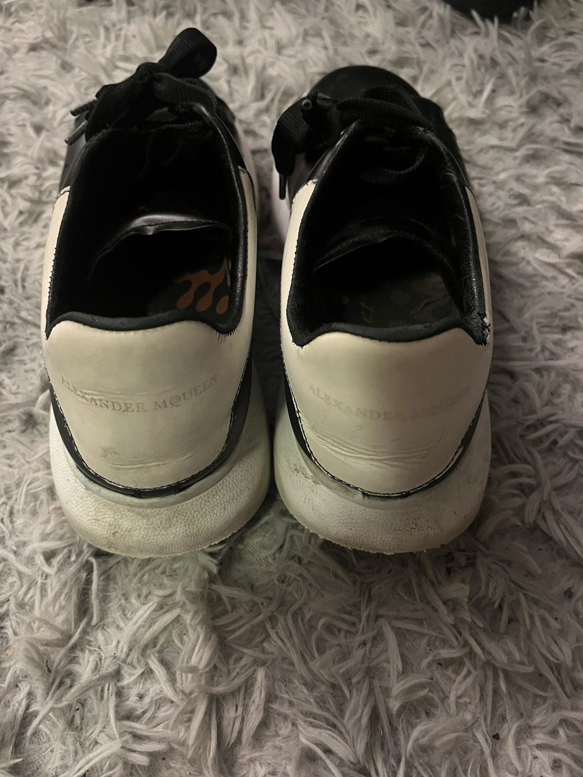 Alexander McQueen Alexander McQueen Oversized Sneakers – Black/White – EU 42 Size US 9.5 / EU 42-43 - 3 Thumbnail